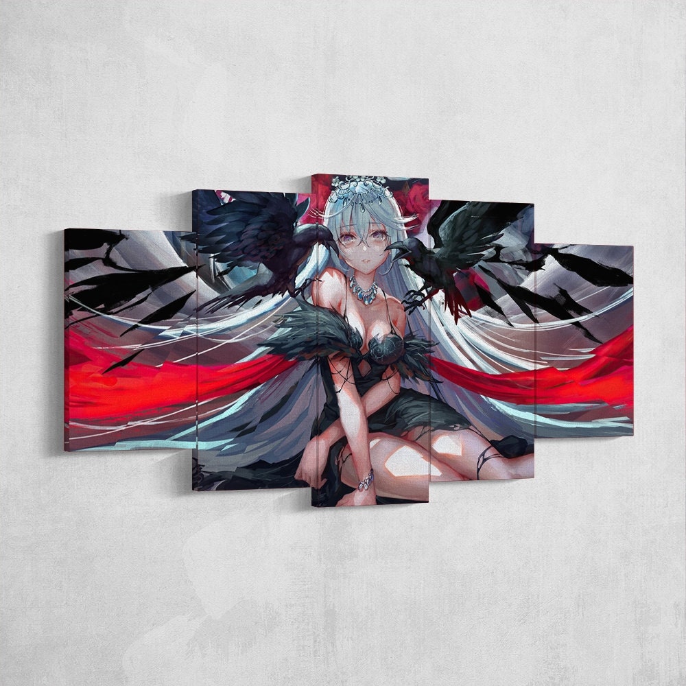 beautiful-anime-girl-5-piece-canvas-wall-art-anime-girl-art-canvas-art-extra-large-wall-art-anime-girl-poster-5-piece-decor-5
