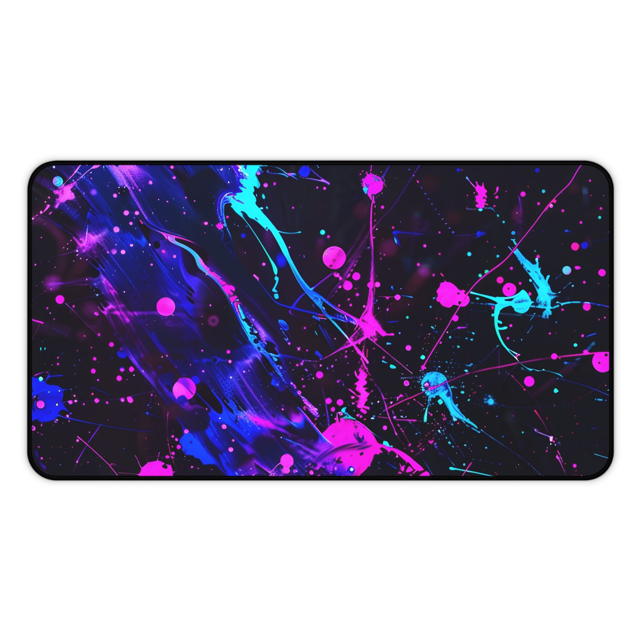 neon-abstract-paint-splatter-desk-mat-navy-pink-large-gaming-mouse-pad-colorful-work-from-home-desk-accessory-desk-blotter