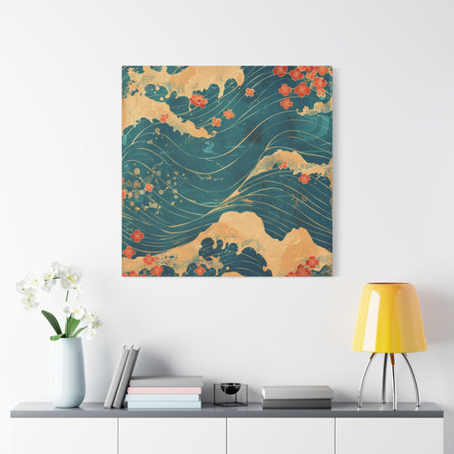 canvas-print-vintage-wave-pattern-japanese-style-colorful-wall-art-home-decor-stretched-matte-canvas-unique-gift-idea-office-