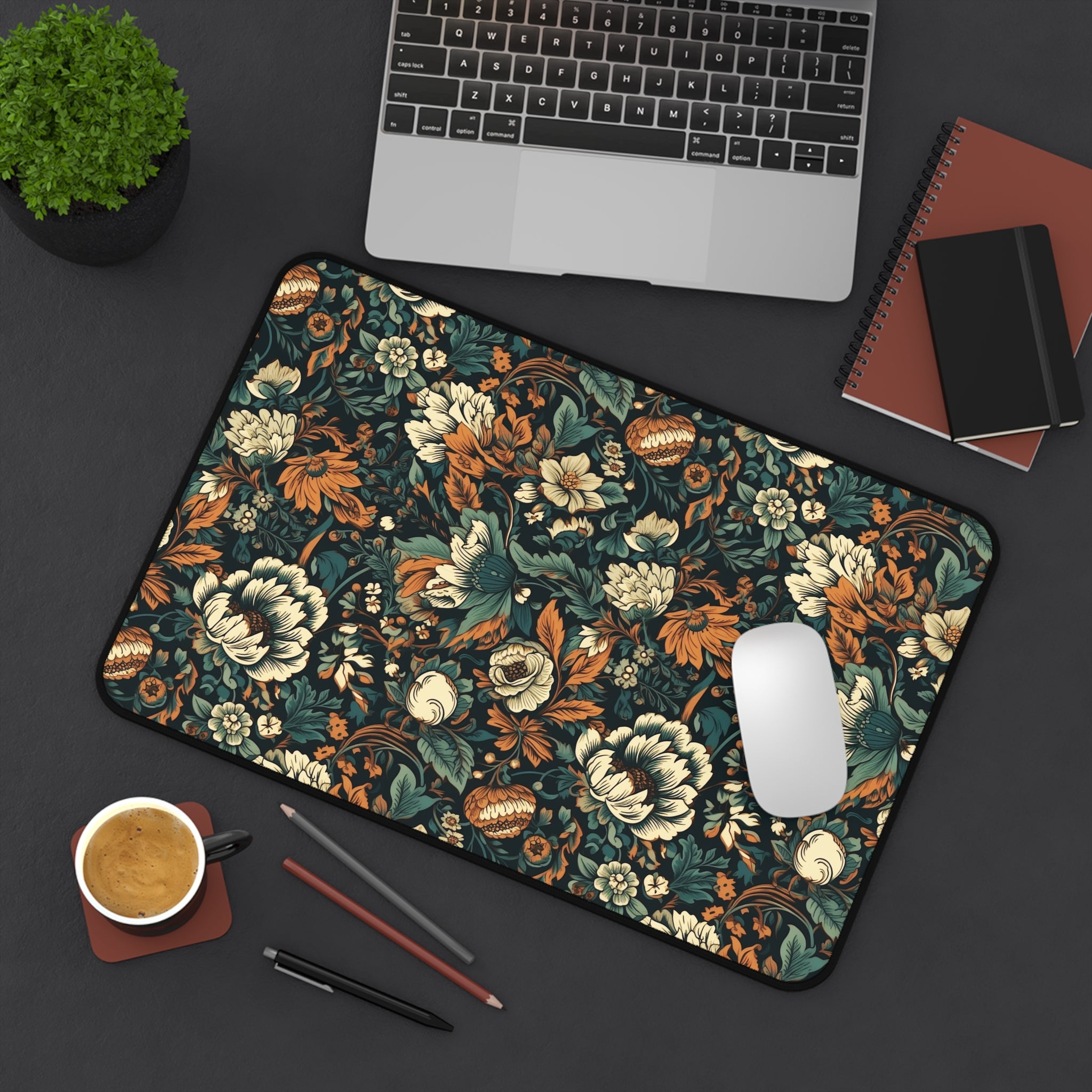 retro-colorful-cottagecore-desk-mat-dark-floral-mouse-pad-farmhouse-style-office-decor-shabby-chic-workspace-decor-large-gami