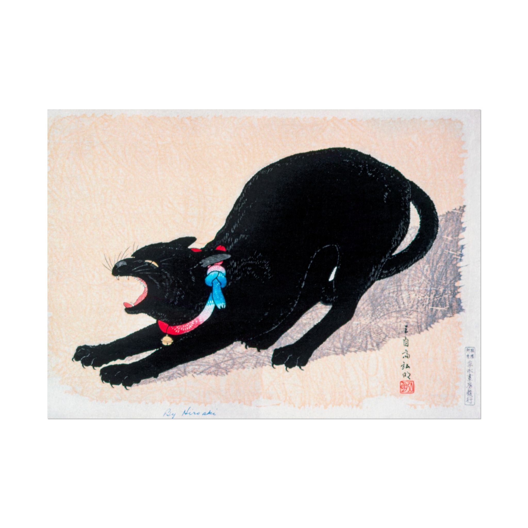 black-cat-hissing-by-hiroaki-takahashi-poster-print-classic-japanese-wall-art-living-room-decor-japandi-art-home-wall-decor