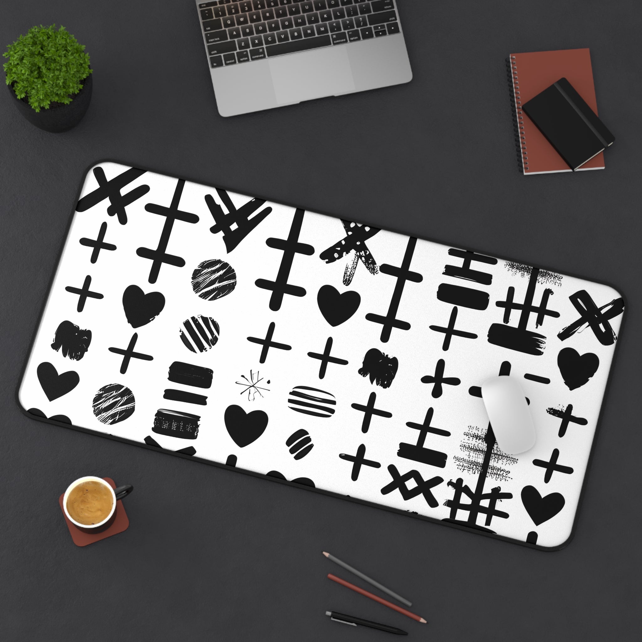 hearth-and-x-monochrome-mouse-pad-black-and-white-desk-mat-sleek-black-and-white-desk-pad-modern-minimalist-mouse-pad