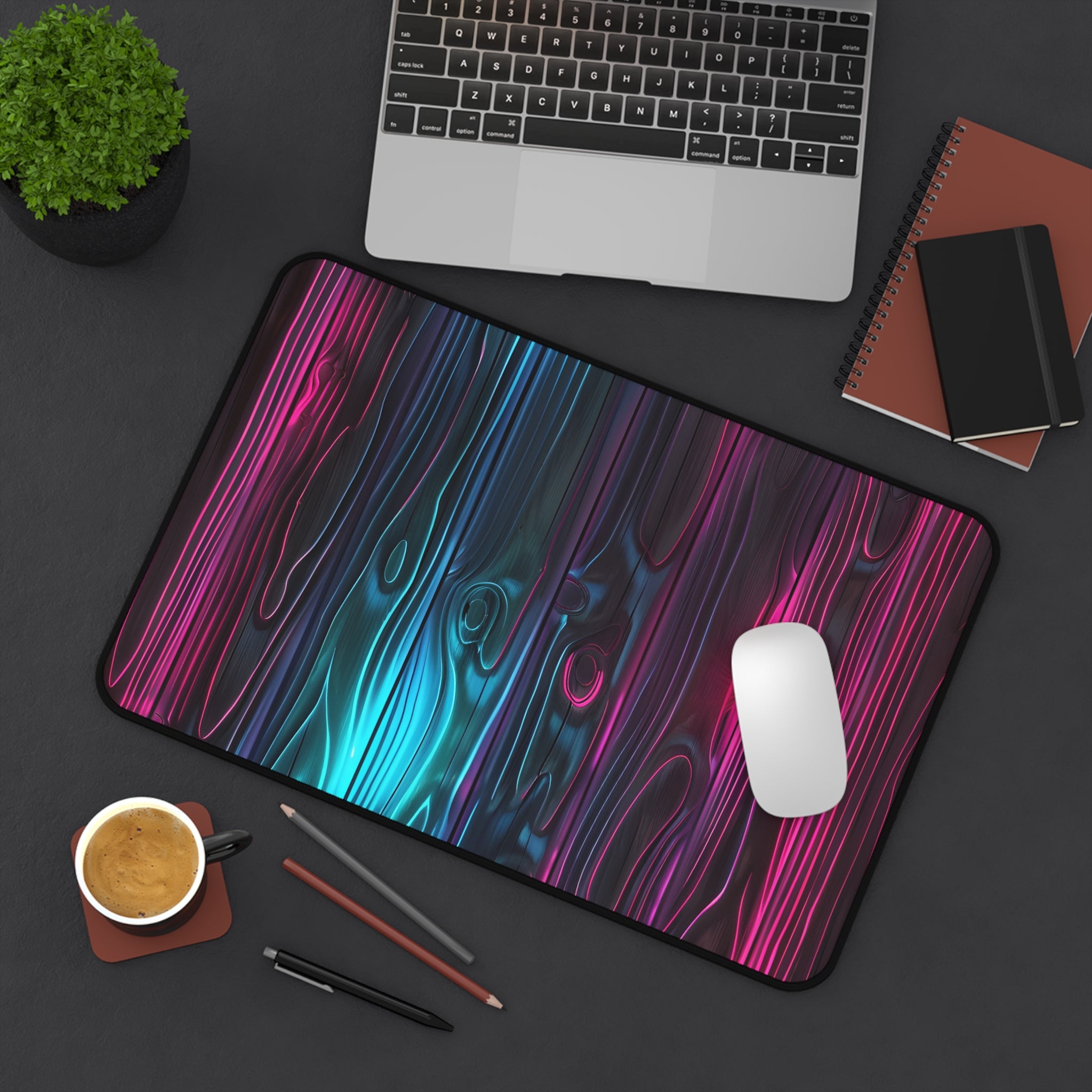 colorful-neon-wood-large-desk-mat-gaming-mouse-pad-vibrant-office-decor-rainbow-neon-wood-pattern-desk-mat