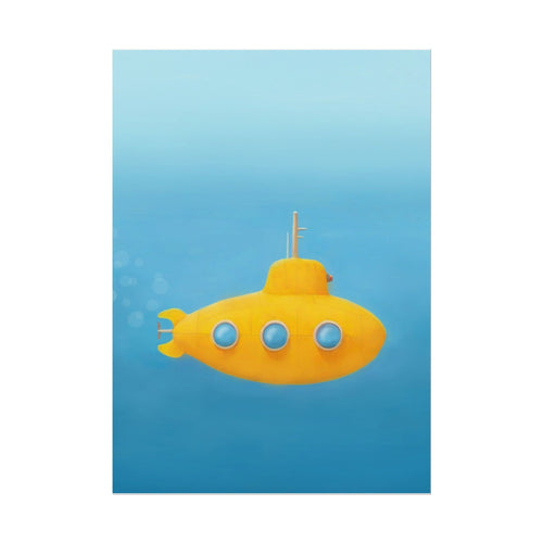 yellow-submarine-nursery-poster-art-fine-art-poster-wall-art-submarine-print-yellow-nursery-decor-gender-neutral-nursery