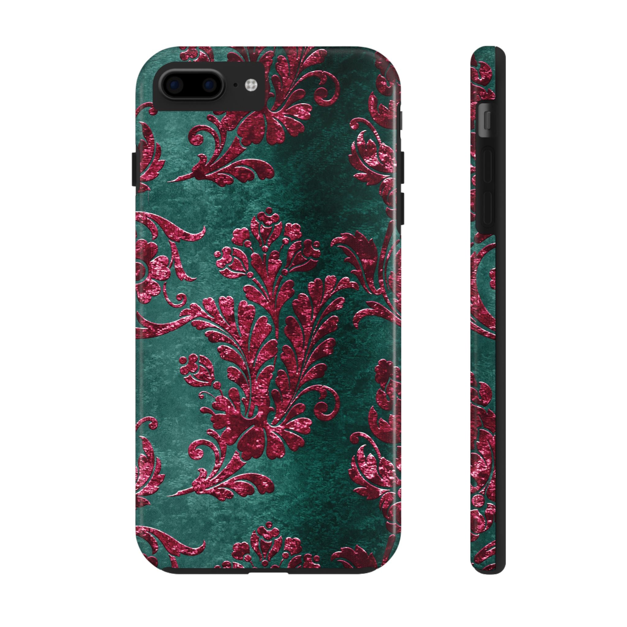 embossed-burgundy-velvet-tough-iphone-case-protective-iphone-cover-heavy-duty-iphone-case-rugged-phone-case-durable-smartphon