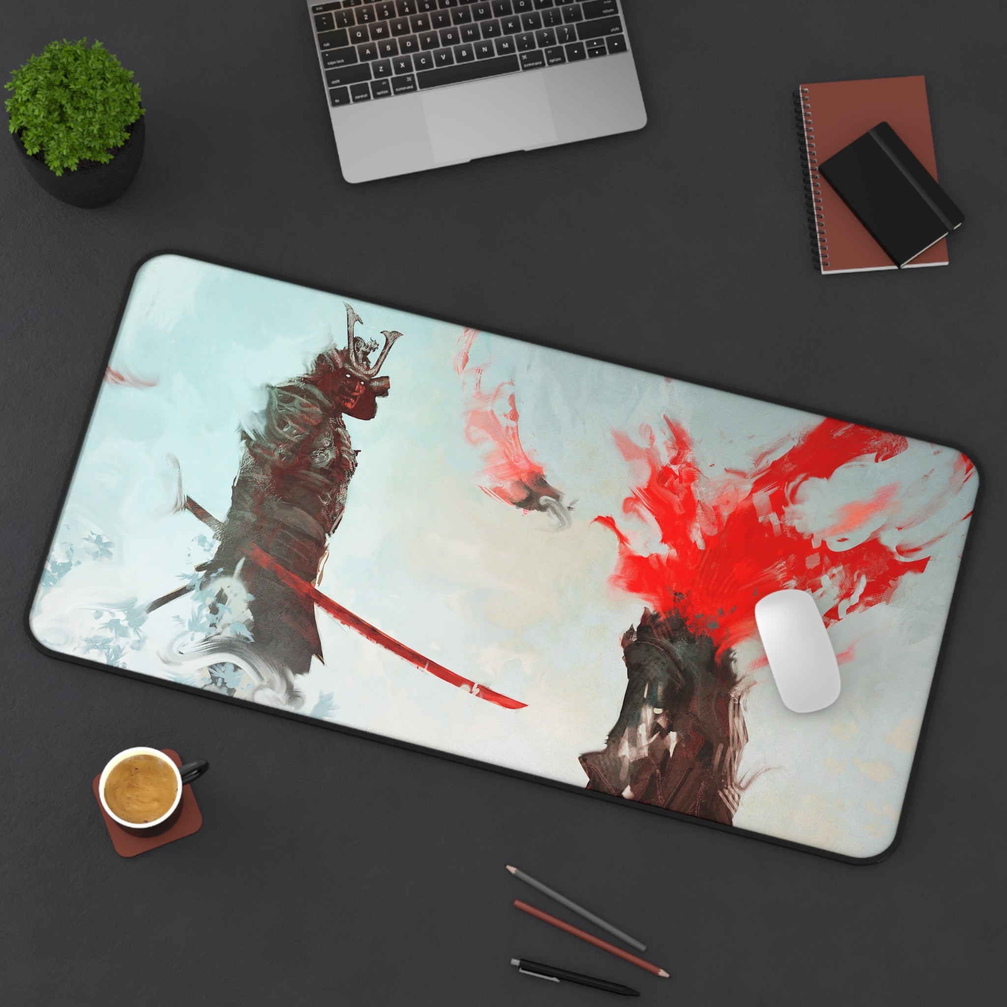 fantasy-samurai-warrior-with-oni-mask-mouse-pad-japanese-katana-samurai-warrior-with-armor-desk-mat-japanese-anime-samurai-de