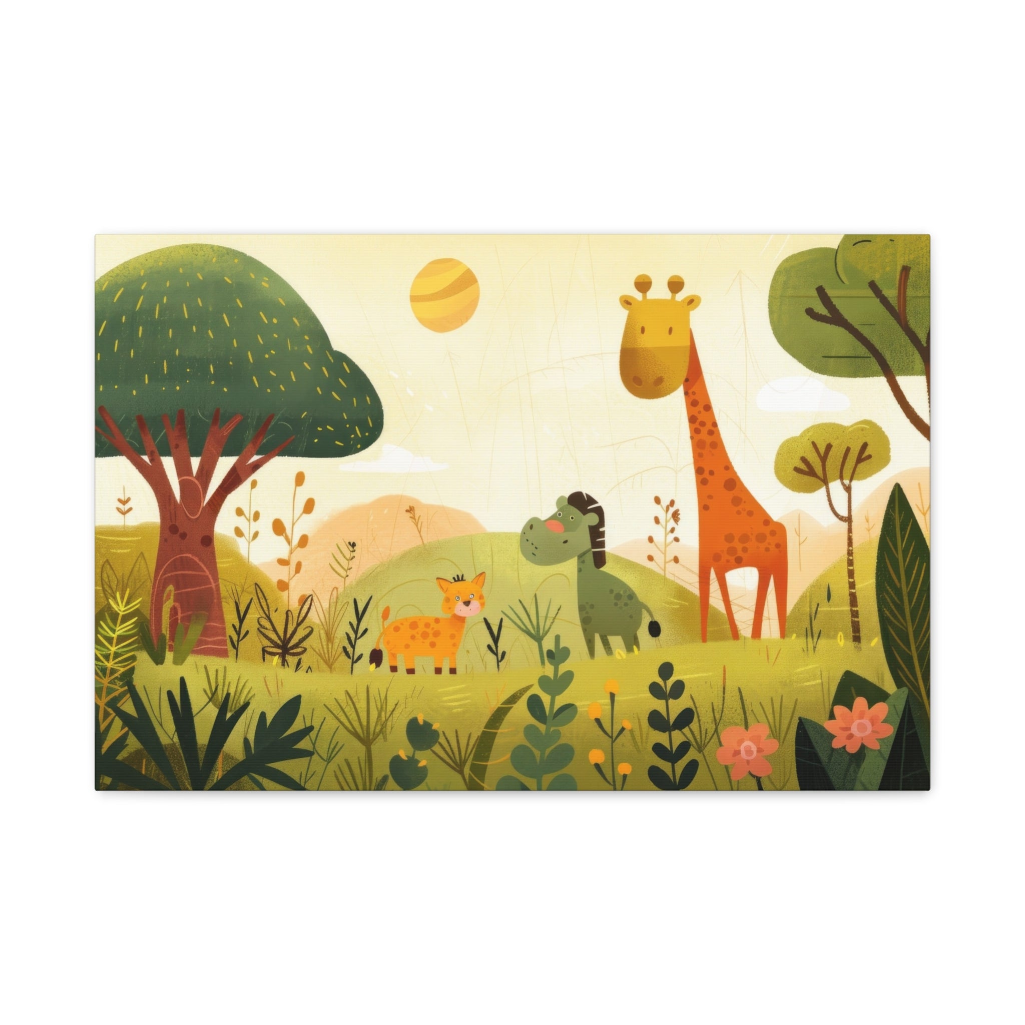 canvas-wall-art-safari-nursery-decor-baby-animals-print-stretched-matte-canvas-nursery-art-cute-animals-decoration-baby-nurse