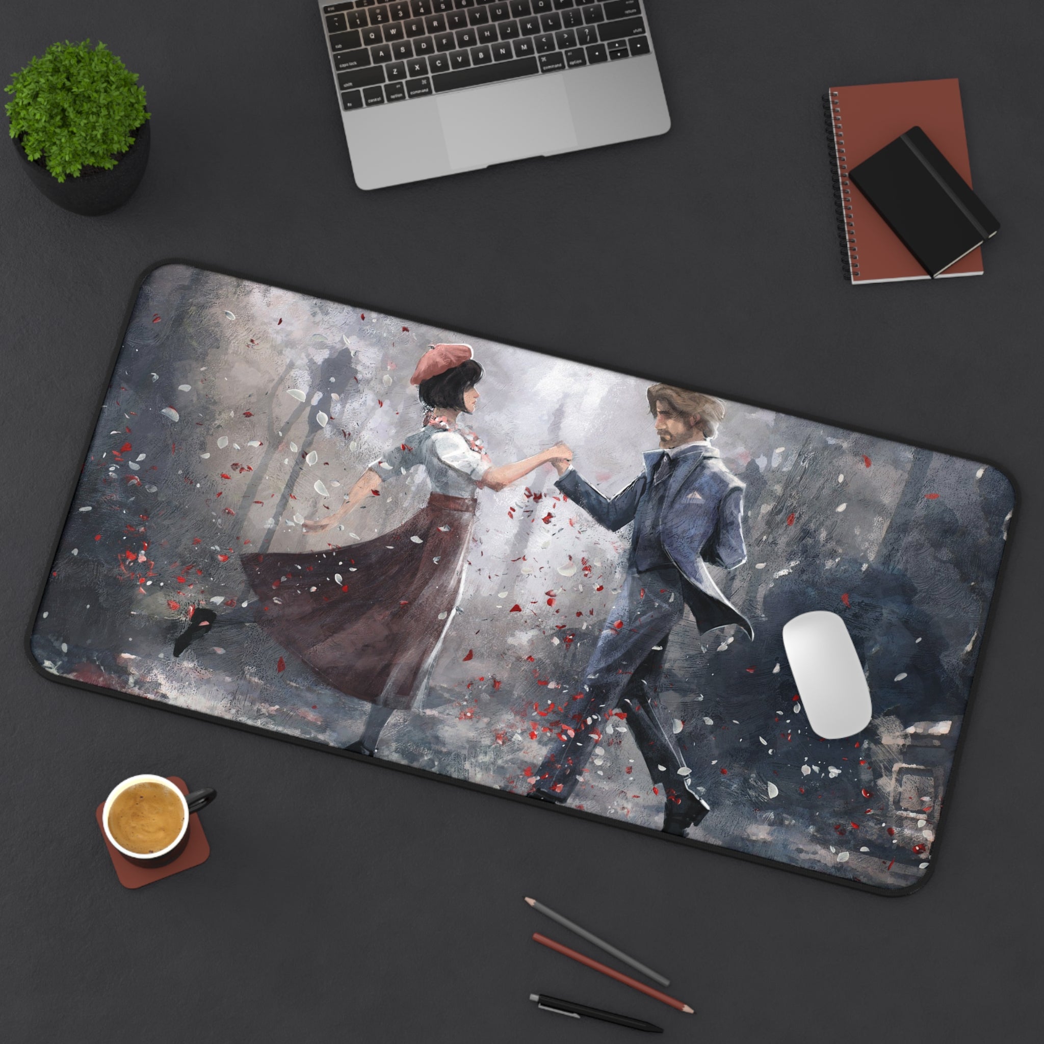 Clair Obscur Expedition 33 Gaming Mouse Pad - XL Desk Mat & Extended Desk Pad - Gustave And Sophie Art - Fantasy RPG Gamer Setup