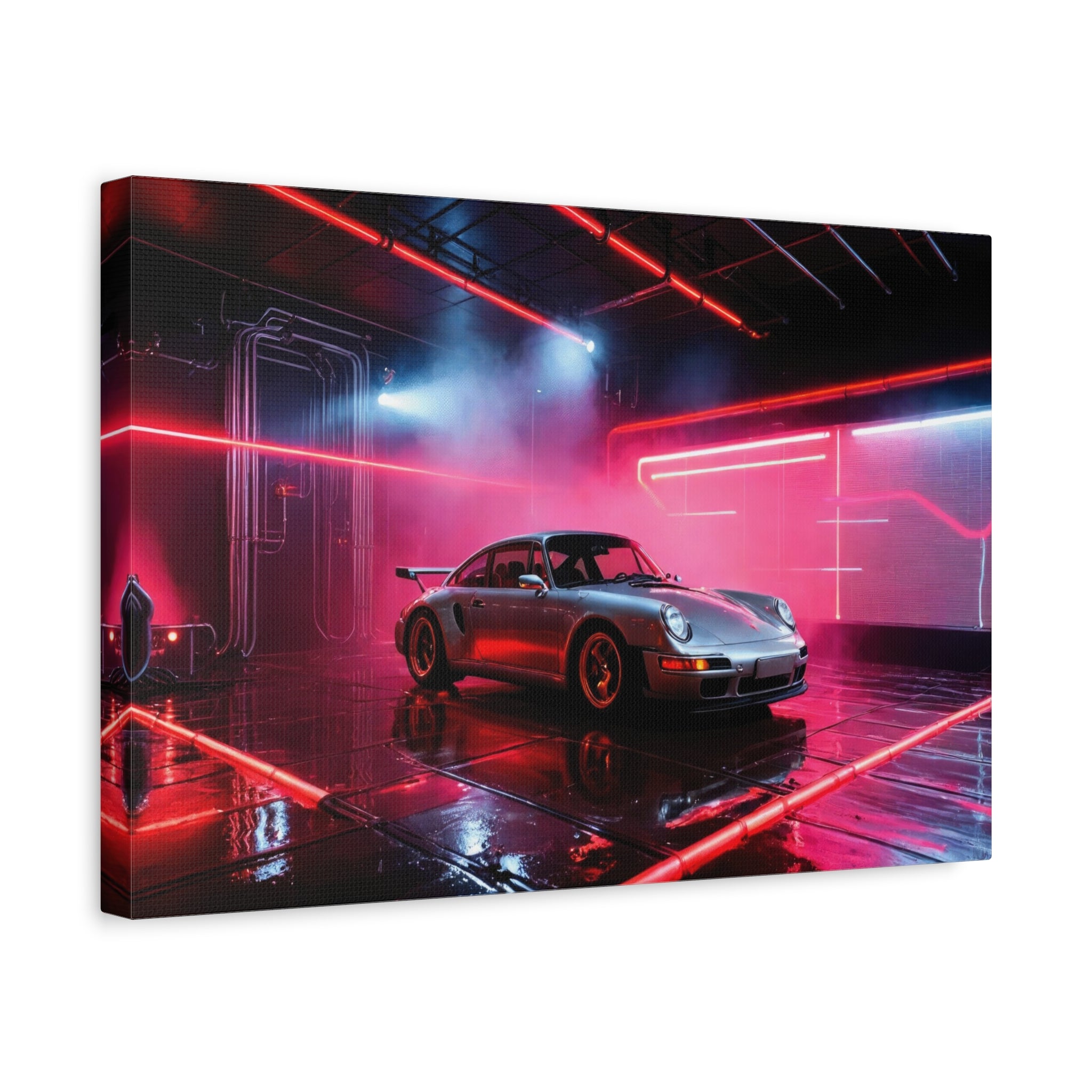 canvas-print-wall-art-porsche-911-red-gt3r-neon-supercar-poster-matte-canvas-decor-stretched-large-canvas-wall-art
