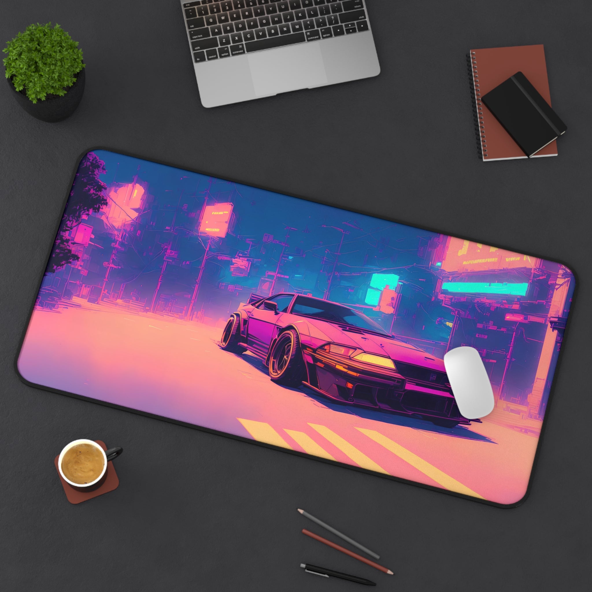 sports-car-sci-fi-city-vaporwave-mouse-pad-retrowave-city-desk-mat-neon-synthwave-desk-pad-vaporwave-neon-colors