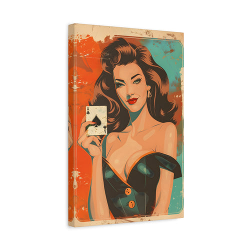 vintage-pin-up-girl-canvas-print-playing-card-canvas-wall-art-retro-pinup-poster-pin-up-illustration-home-decor-wall-hanging