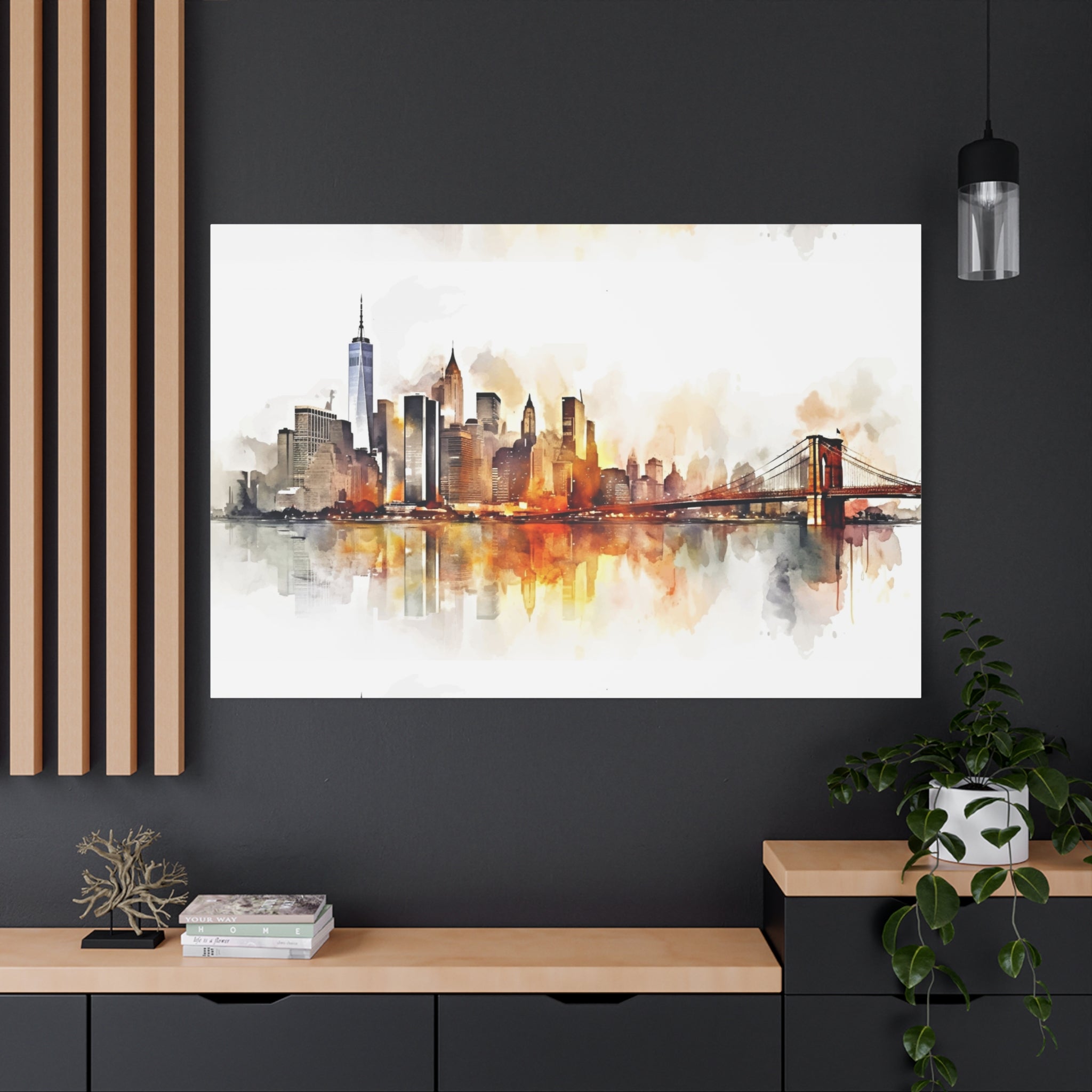 canvas-wall-art-print-watercolor-new-york-city-cityscape-home-decor-matte-stretched-alternative-nyc-wall-decor-urban-landscap