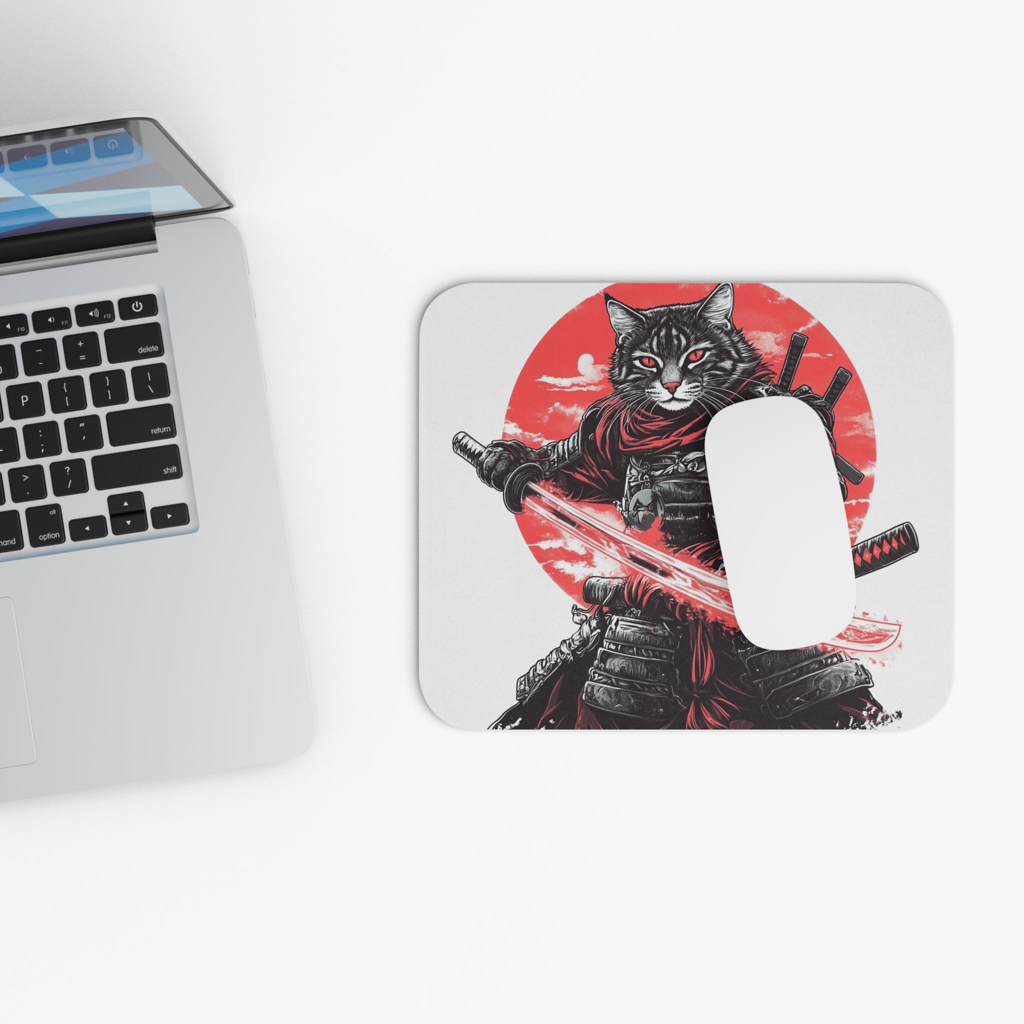 retro-ninja-cat-mouse-pad-japanese-samurai-cat-with-katana-design-ninja-warrior-white-small-mouse-pad-japandi-art-work
