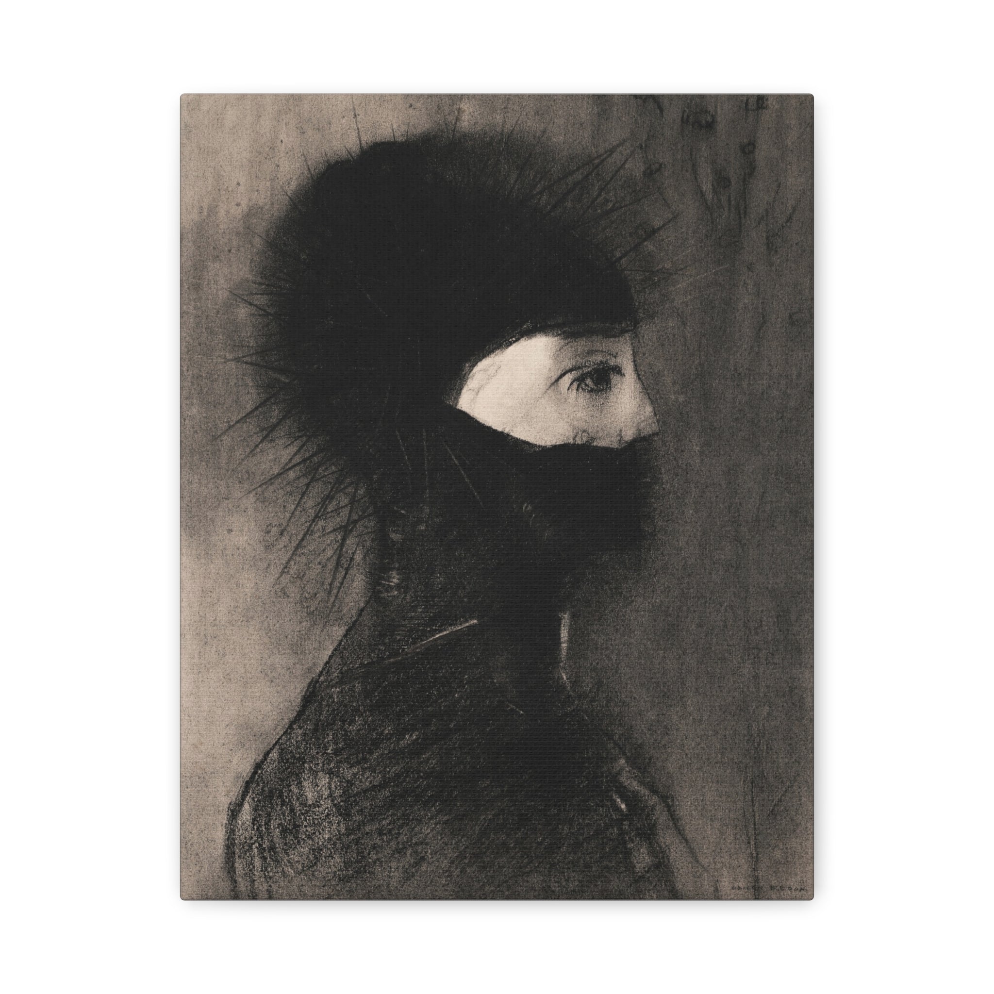 canvas-wall-art-armor-by-odilon-redon-vintage-woman-illustration-post-impressionism-art-wall-decor-matte-canvas-stretched