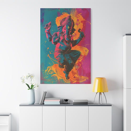colorful-ganesha-canvas-print-wall-art-decor-spiritual-home-decor-lord-ganesha-deity-art-hindu-god-painting-ethnic-wall-hangi