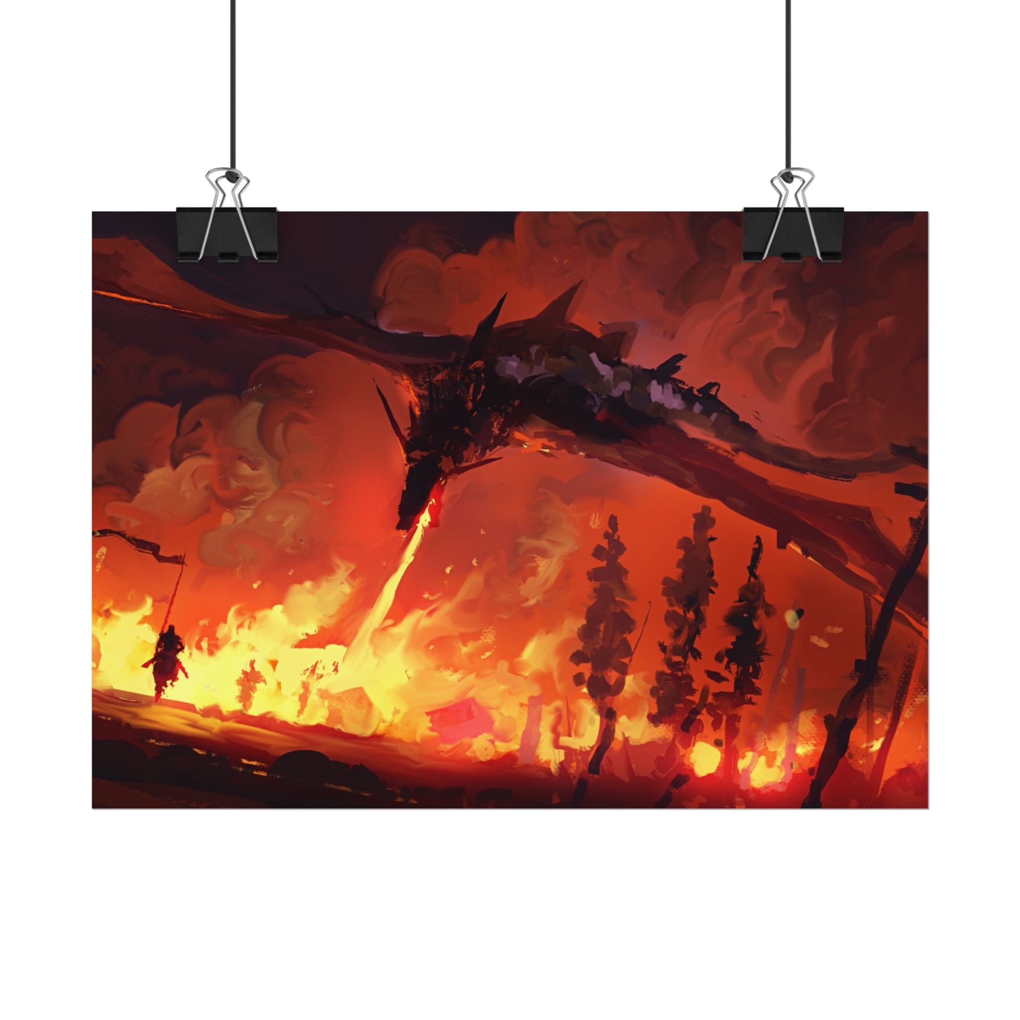 dragon-fire-rolled-poster-fantasy-art-print-mythical-creature-room-decor-dungeons-and-dragons-wall-art-magical-poster-print-m