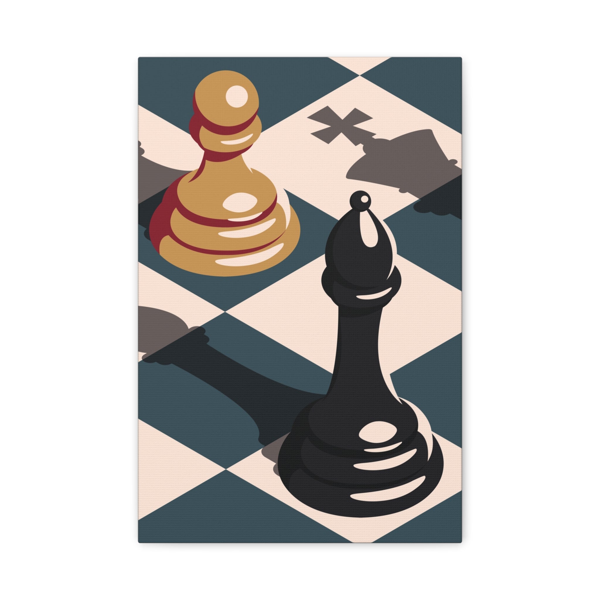 canvas-print-chess-bishop-poster-home-decor-chess-lover-gift-matte-art-print-stretched-wall-art-chess-artwork-chess-enthusias