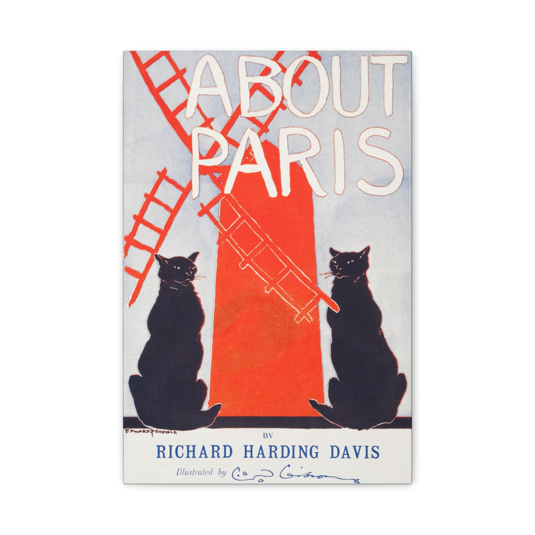 canvas-print-paris-decor-by-edward-penfield-matte-stretched-canvas-black-cats-living-room-home-decor-parisian-illustration