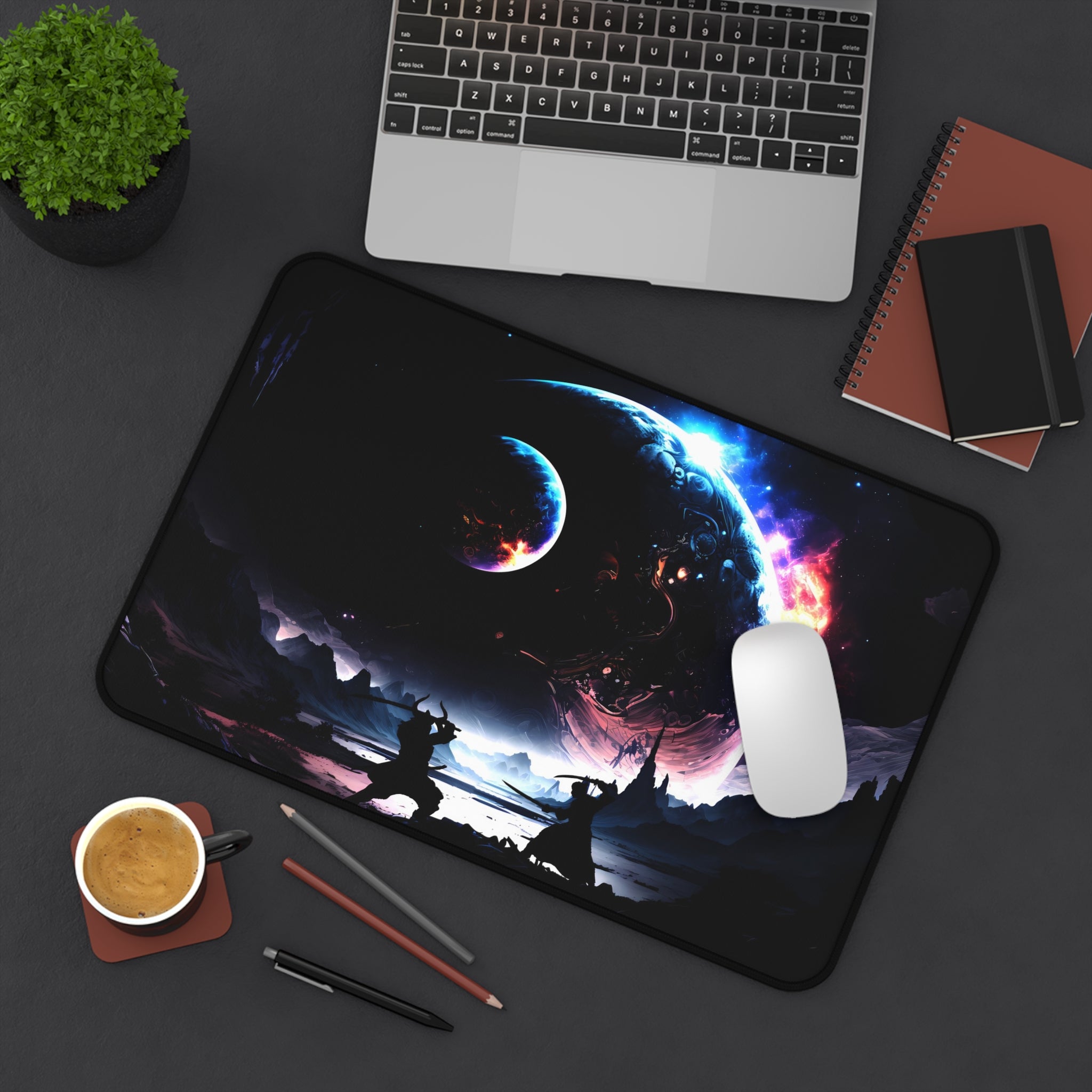 fantasy-samurai-warrior-fight-mouse-pad-japanese-katana-samurai-warrior-with-armor-desk-mat-japanese-anime-samurai-desk-pad
