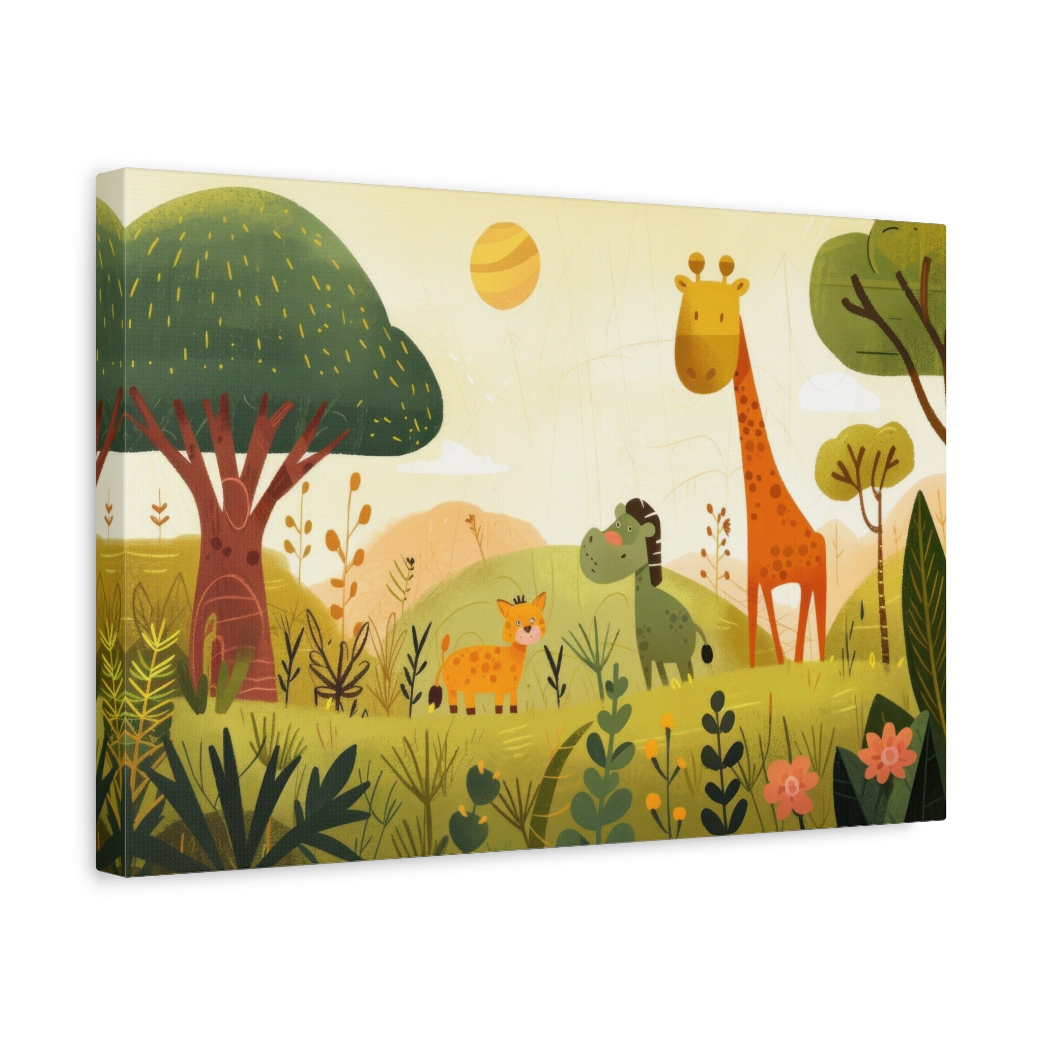 canvas-wall-art-safari-nursery-decor-baby-animals-print-stretched-matte-canvas-nursery-art-cute-animals-decoration-baby-nurse