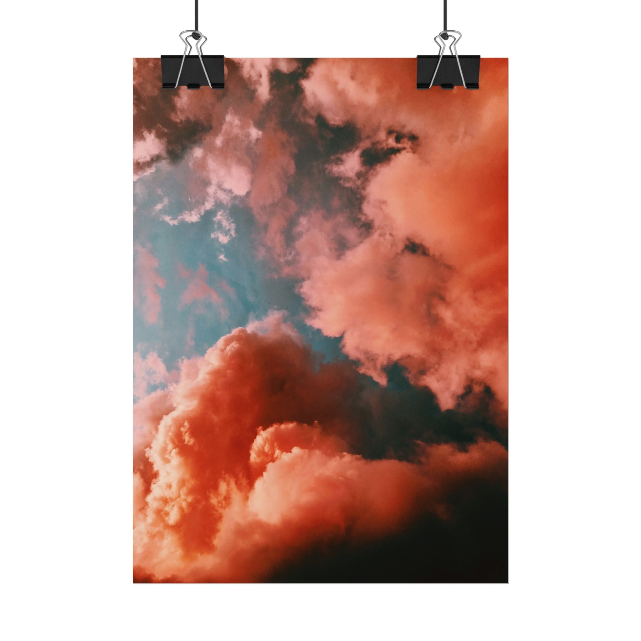 pinkish-cloud-sunset-poster-print-pink-wall-art-sunset-artwork-home-wall-decor-room-decoration-wall-hanging