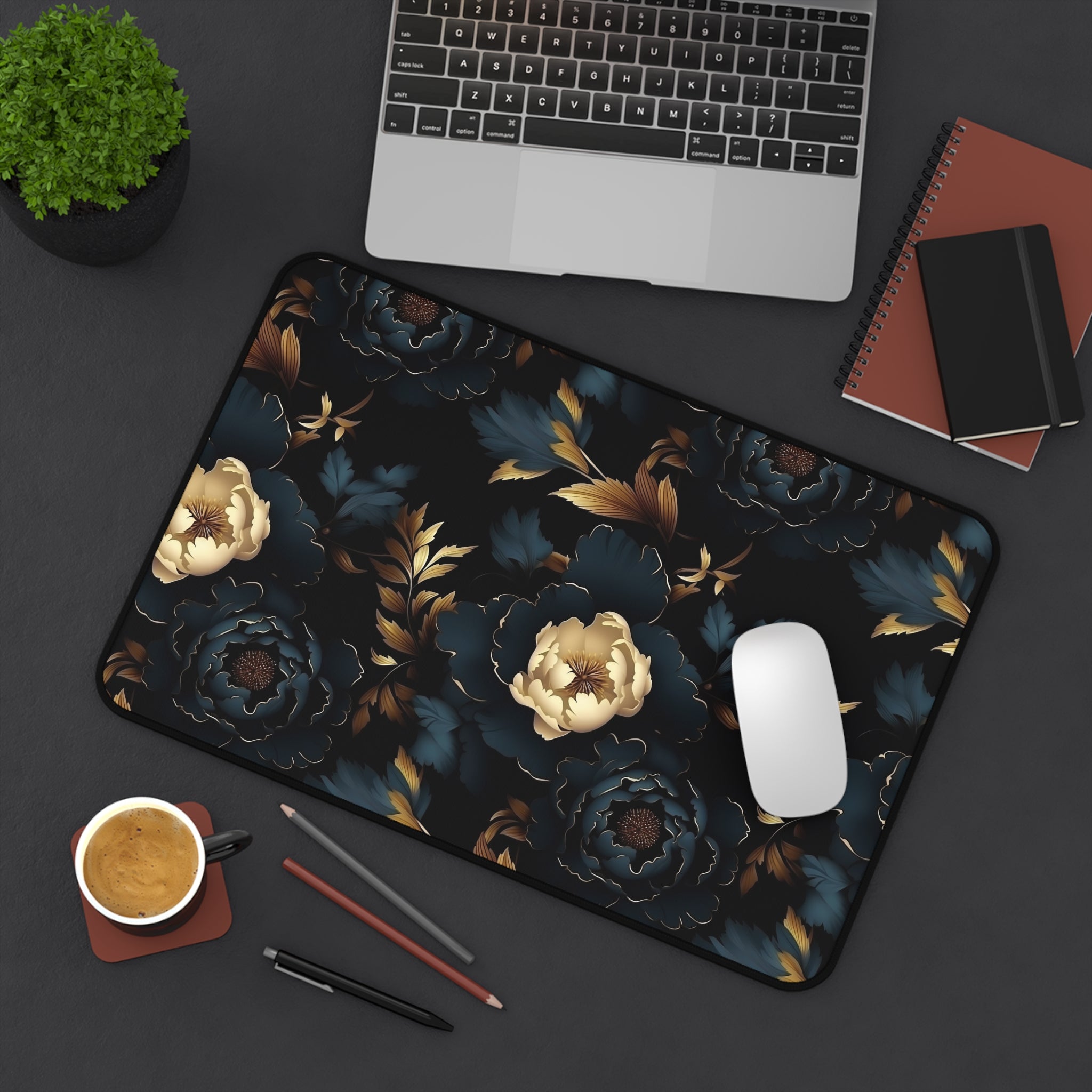 dark-floral-cottagecore-desk-mat-floral-mouse-pad-farmhouse-style-office-decor-shabby-chic-workspace-decor-large-gaming-mouse