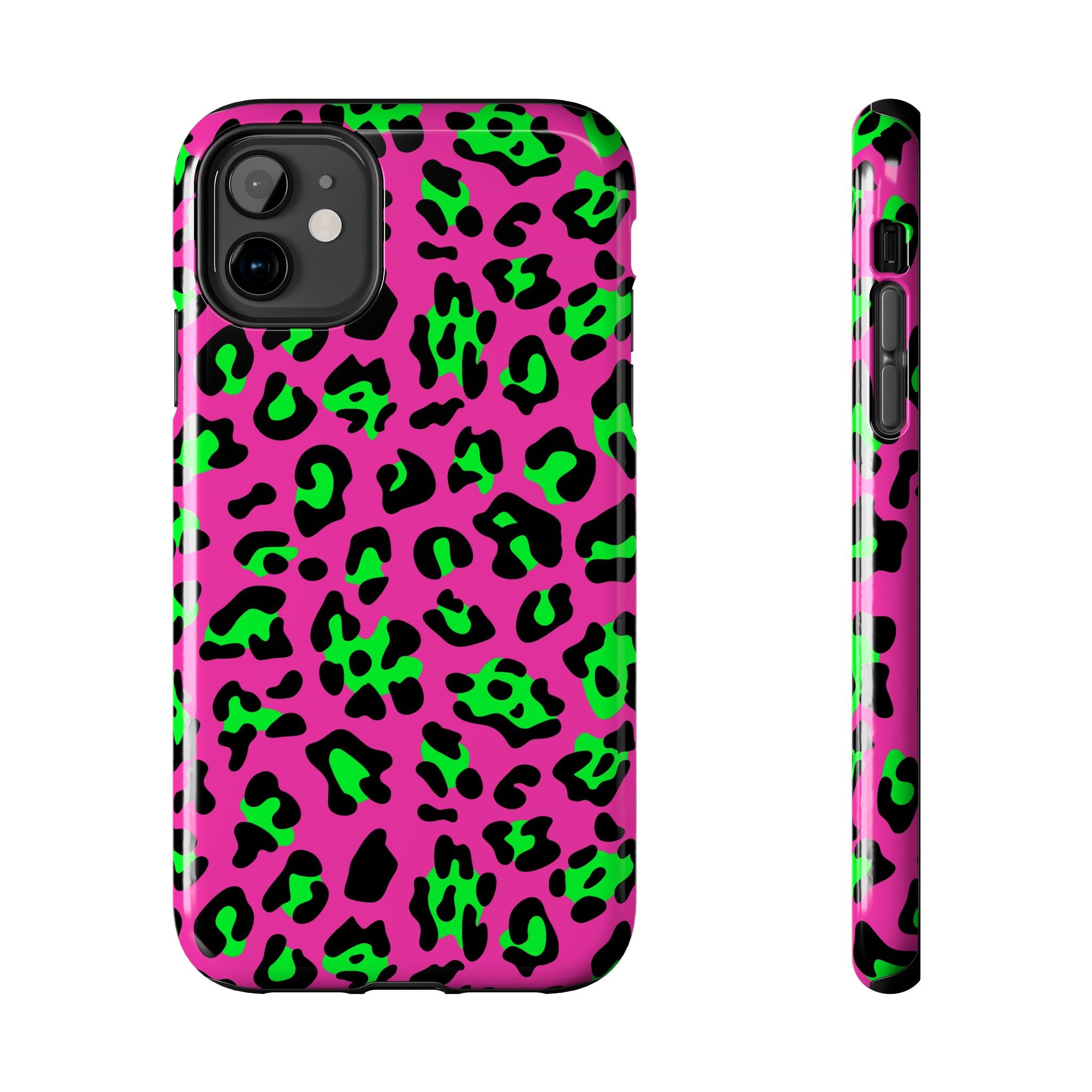 neon-green-pink-leopard-iphone-tough-case-stylish-phone-cover-protective-cellphone-case-trendy-smartphone-accessory-gift-for-
