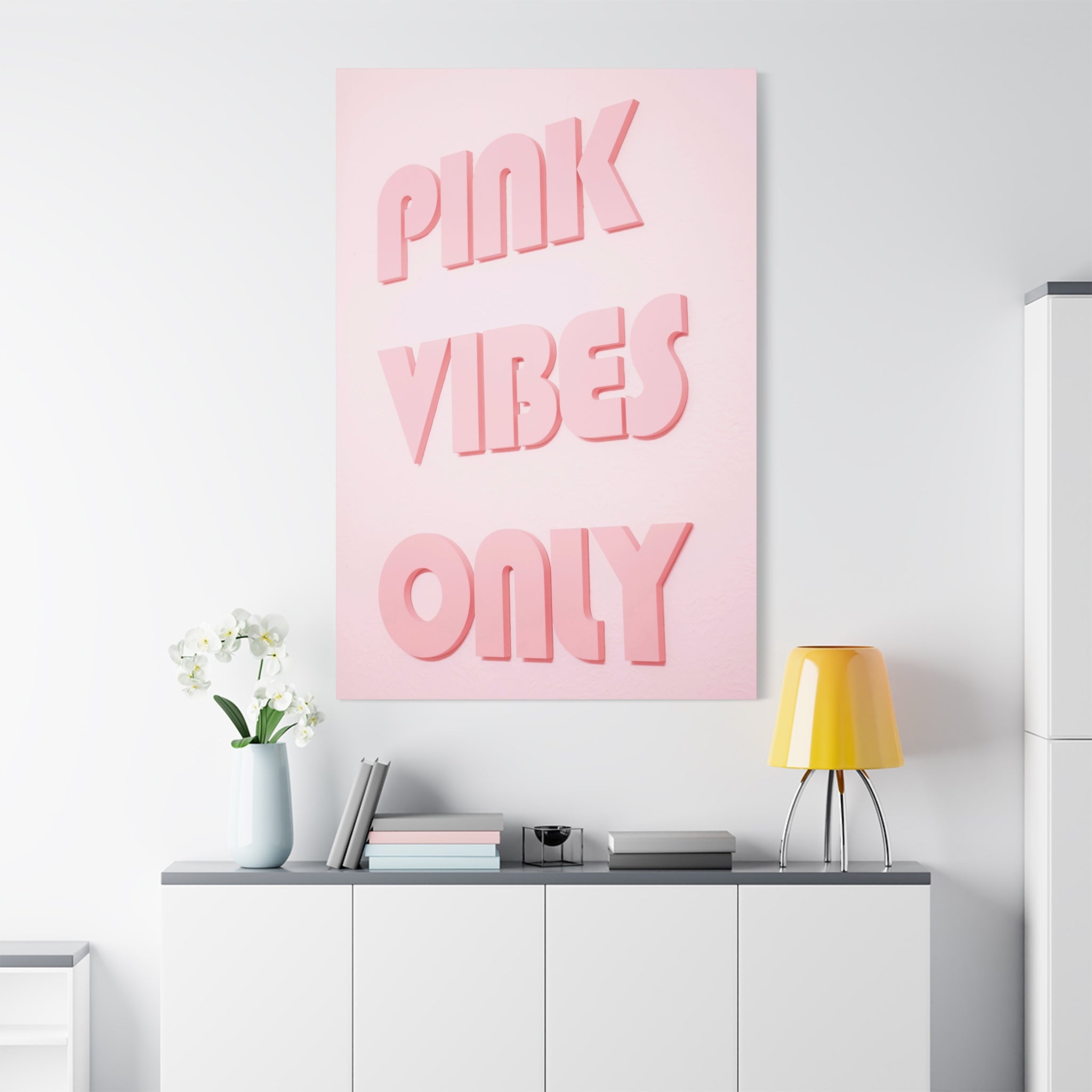 canvas-print-pink-vibes-only-pink-wall-art-aesthetic-wall-art-quote-home-office-decor-retro-wall-decor-pink-print-living-room