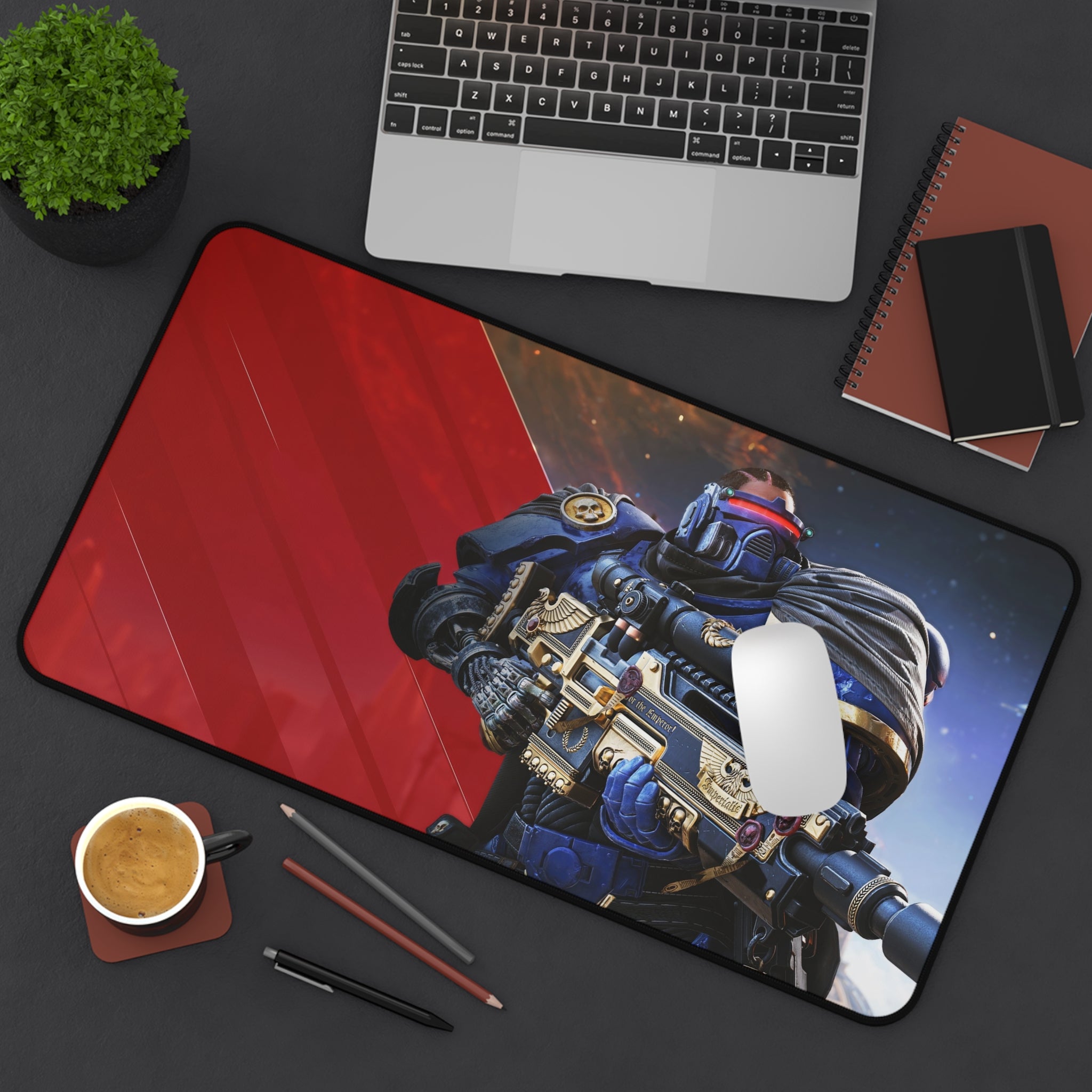 Warhammer 40k Space Marine 2 Tactical Sniper, Gaming Mouse Pad - XL Desk Mat & Extended Desk Pad for Wargaming, Gamer Gift
