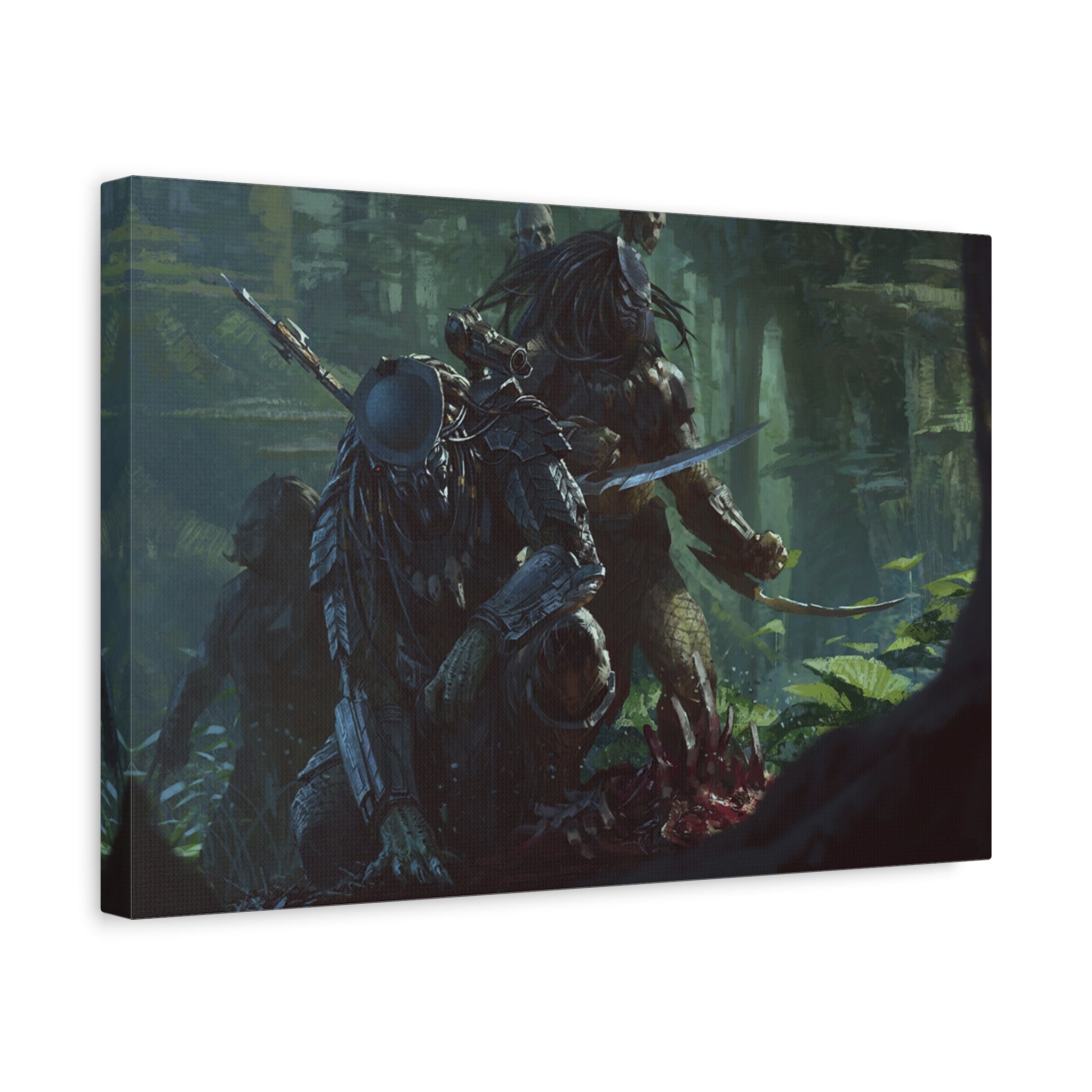 canvas-art-predator-alien-art-xenomorph-matte-canvas-print-stretched-wall-art-1-25-poster-sci-fi-home-decor