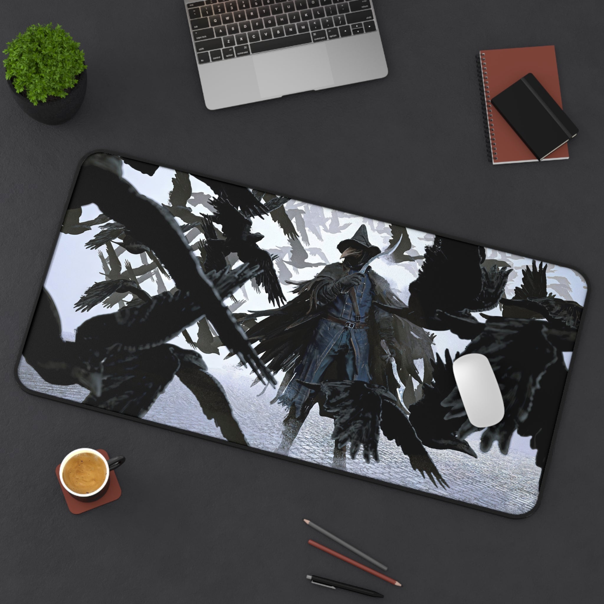 bloodborne-art-mouse-pad-eileen-the-crow-desk-pad-large-gaming-desk-mat-fantasy-protective-desk-pad-gamer-gift-gothic-art