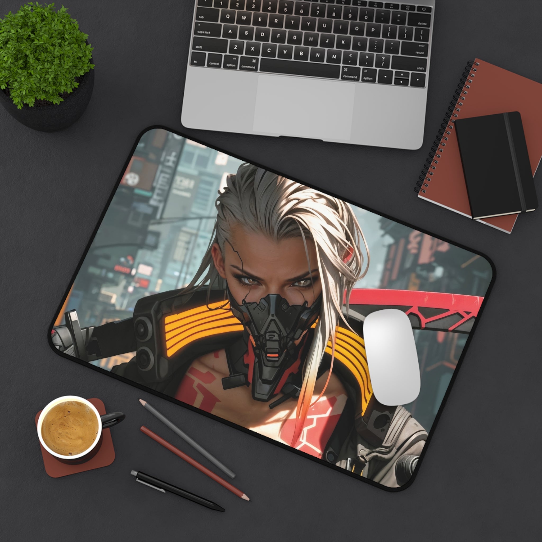 cyberpunk-girl-with-sword-mouse-pad-large-gaming-desk-mat-fantasy-protective-desk-pad-cyber-desk-accessory