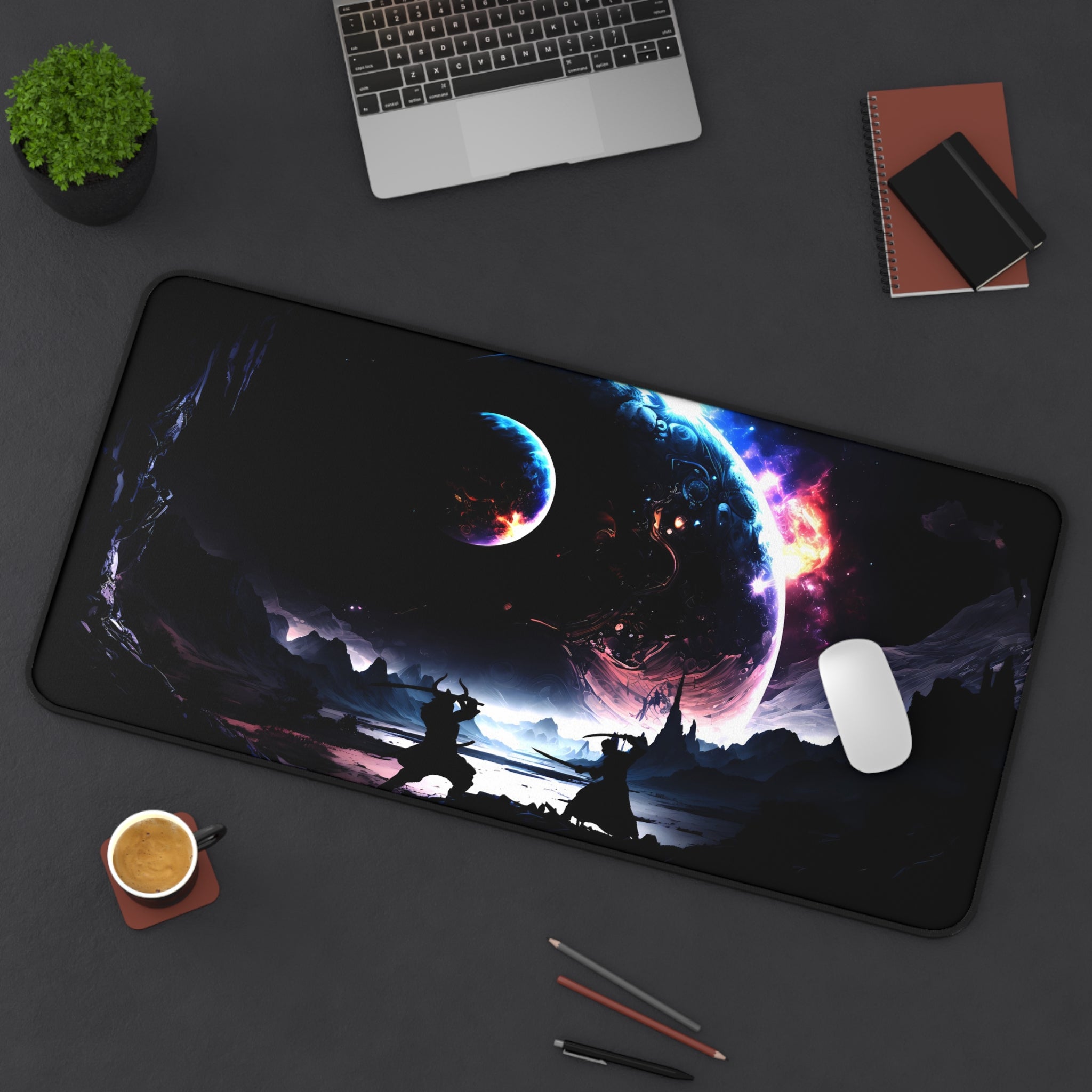 fantasy-samurai-warrior-fight-mouse-pad-japanese-katana-samurai-warrior-with-armor-desk-mat-japanese-anime-samurai-desk-pad