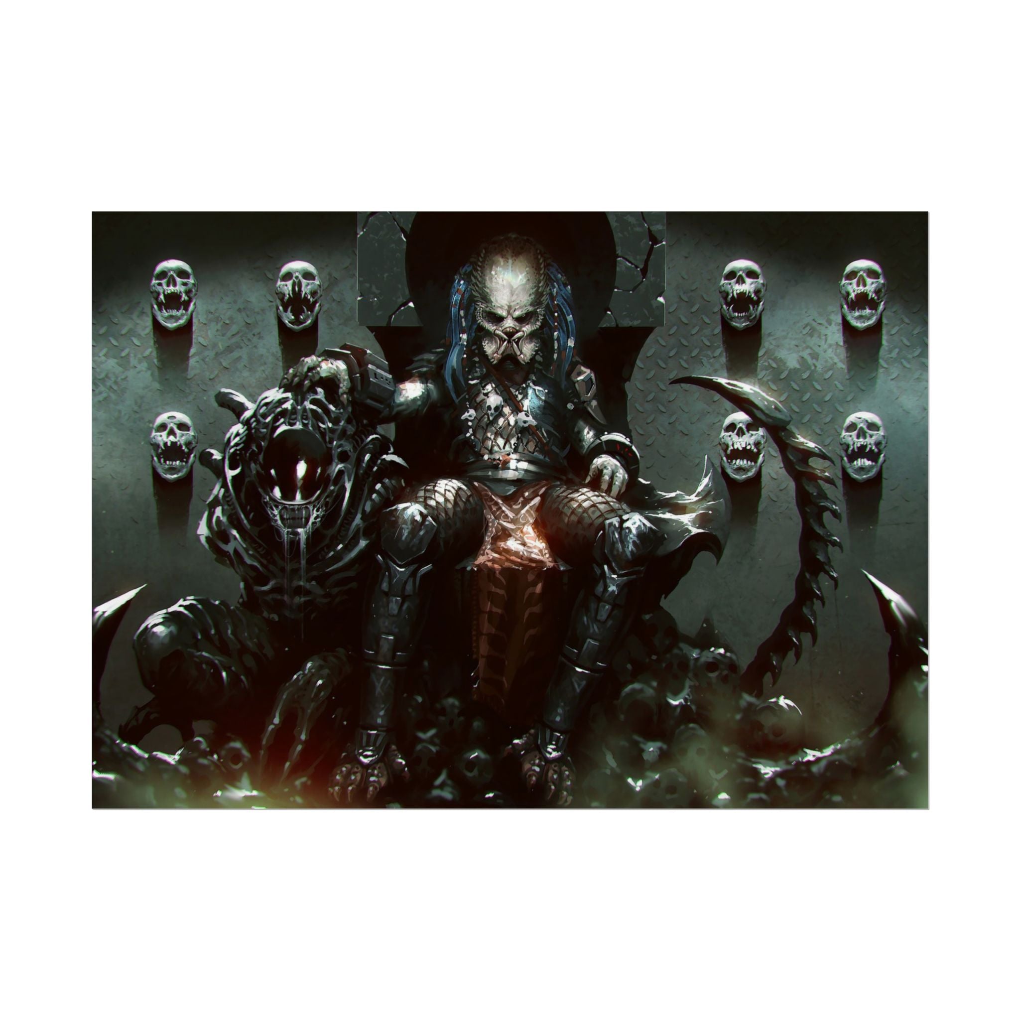 predator-alien-poster-art-xenomorph-movie-poster-print-alien-wall-art-sci-fi-home-decor-geek-wall-decor
