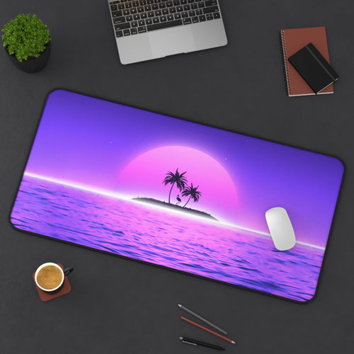 vibrant-vaporwave-mouse-pad-summer-palm-tree-retrowave-delorean-desk-mat-neon-synthwave-desk-pad-vaporwave-sun-and-mountains-