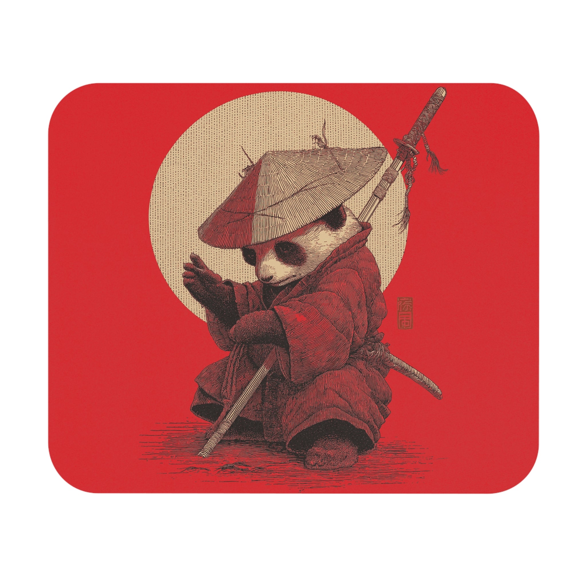 retro-vintage-ninja-panda-mouse-pad-red-sun-japanese-samurai-panda-with-katana-design-ninja-warrior-red-small-mouse-pad