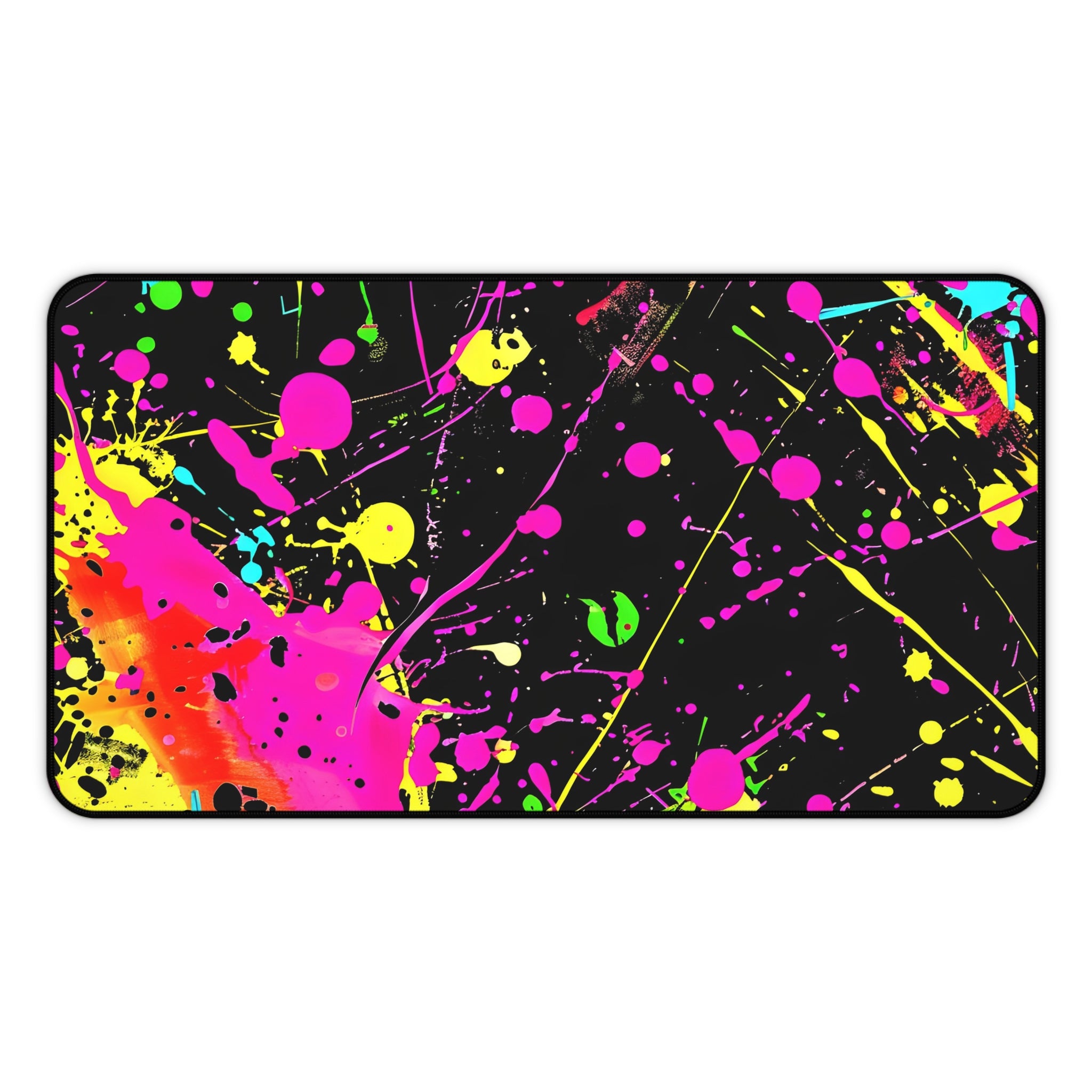 neon-abstract-paint-splatter-desk-mat-yellow-pink-large-gaming-mouse-pad-colorful-work-from-home-desk-accessory-desk-blotter