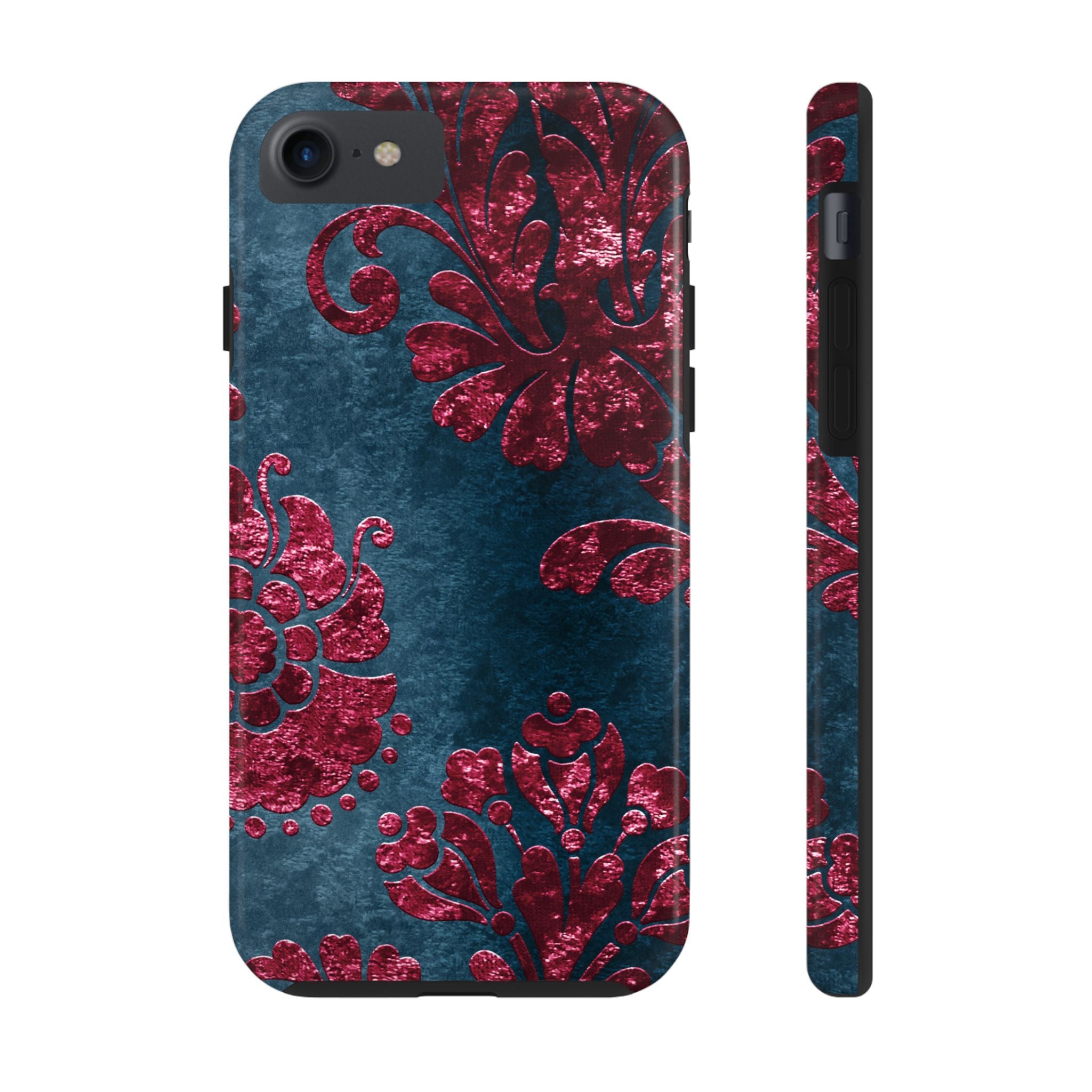 embossed-burgundy-velvet-tough-iphone-case-protective-iphone-cover-heavy-duty-iphone-case-rugged-phone-case-durable-smartphon