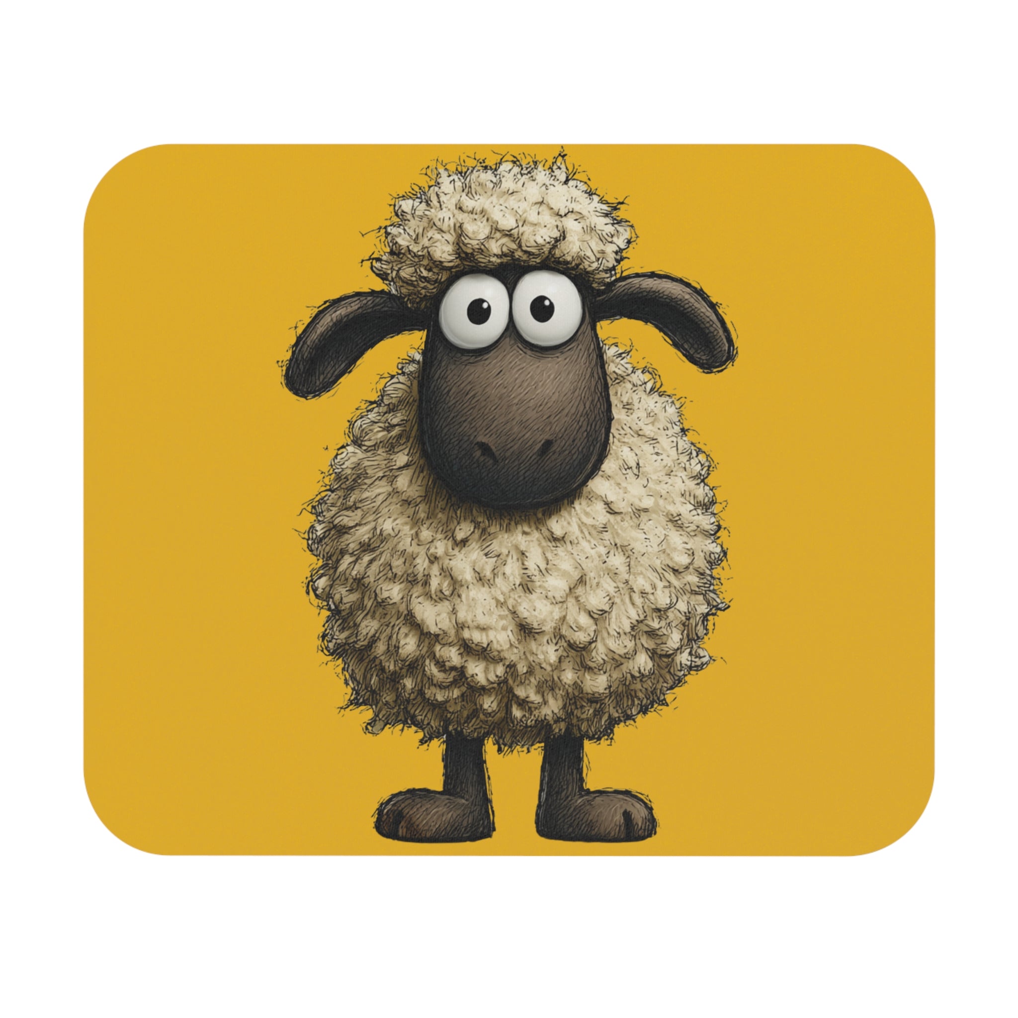 Adorable Quirky Sheep Mouse Pad for Kawaii Workspace Decor - Funny Sheep Theme Mouse Pad