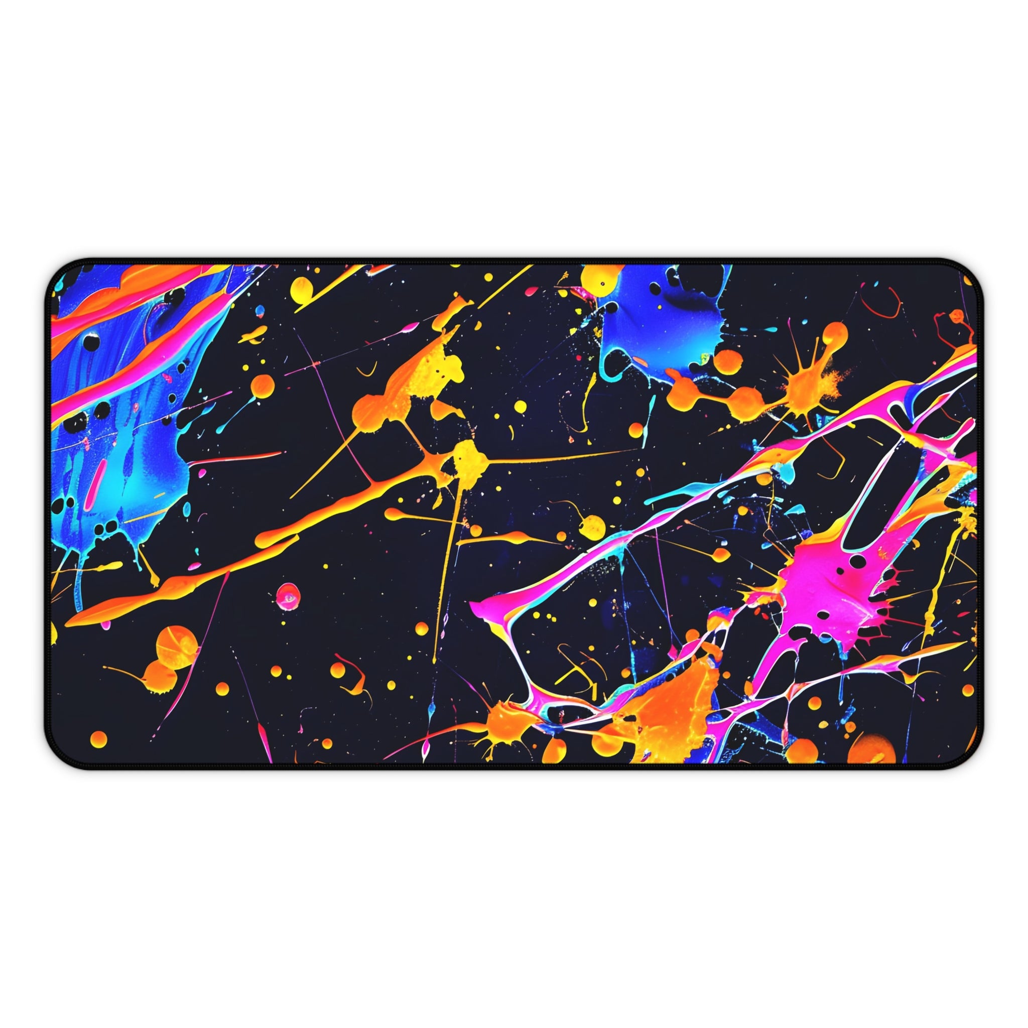 neon-abstract-paint-splatter-desk-mat-yellow-blue-large-gaming-mouse-pad-colorful-work-from-home-desk-accessory-desk-blotter