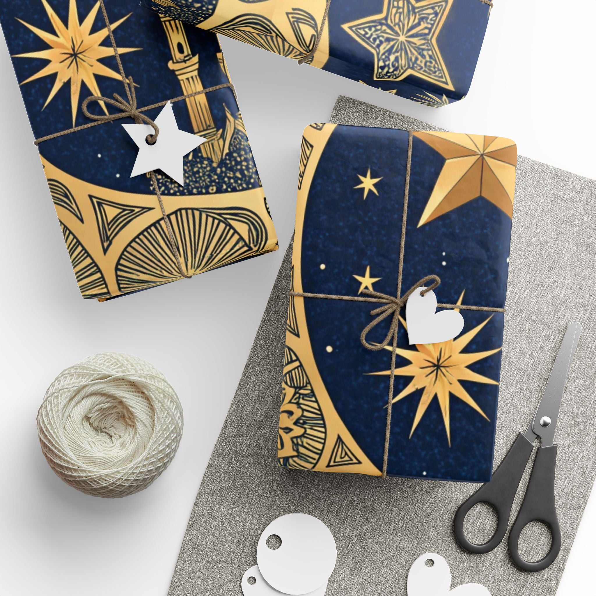 ramadan-night-wrapping-papers-islamic-crescent-moon-gift-wrap-mosque-silhouette-eid-holiday-supplies-festive-present-packagin