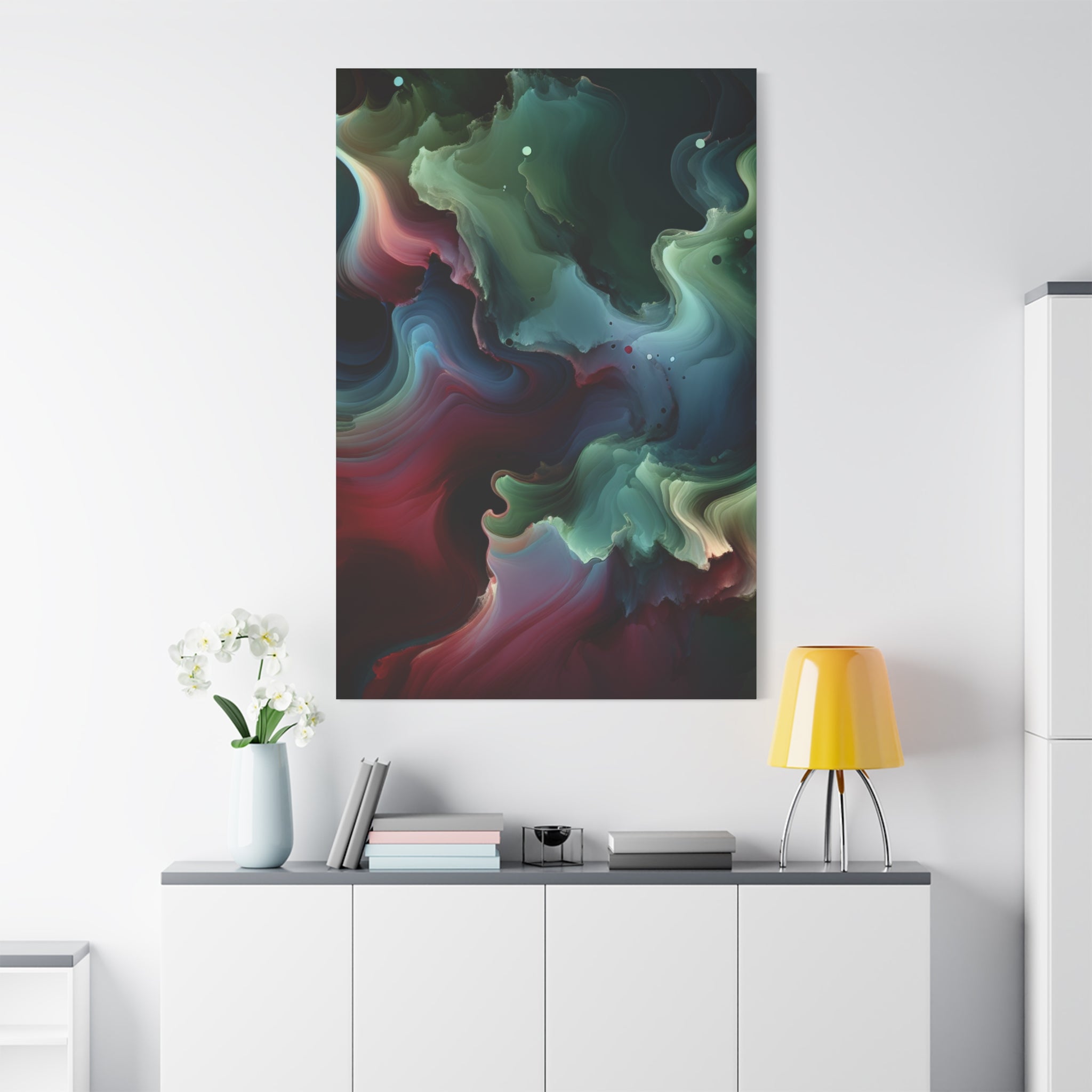 canvas-print-abstract-green-and-burgundy-wall-art-living-room-decor-gallery-wrap-canvas-abstract-wall-decor-colorful-art-home