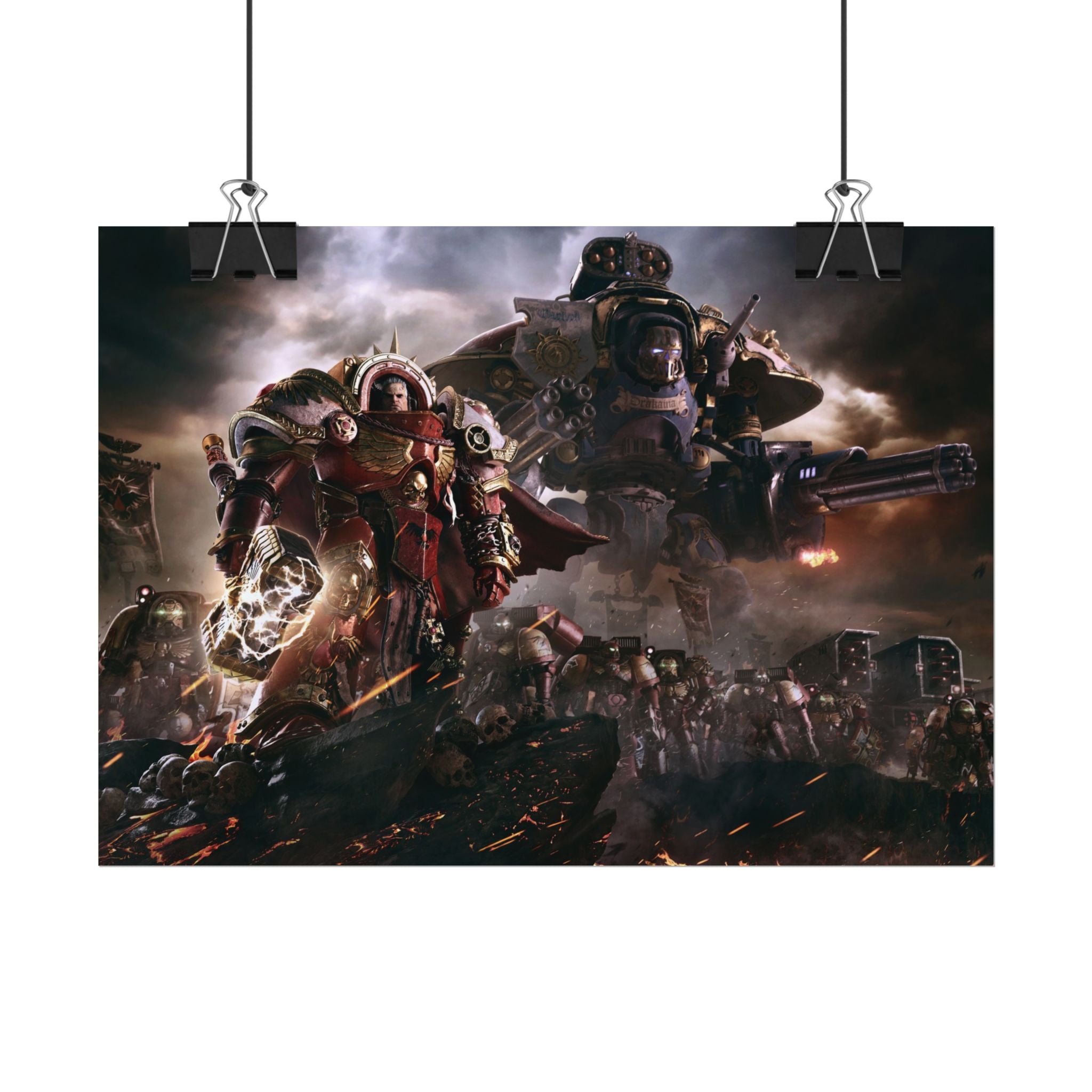 Warhammer 40K Blood Angels Poster Print — Rolled Wall Art for Gamers & Collectors, Ultramarines Wall Art, Gaming Room Decor