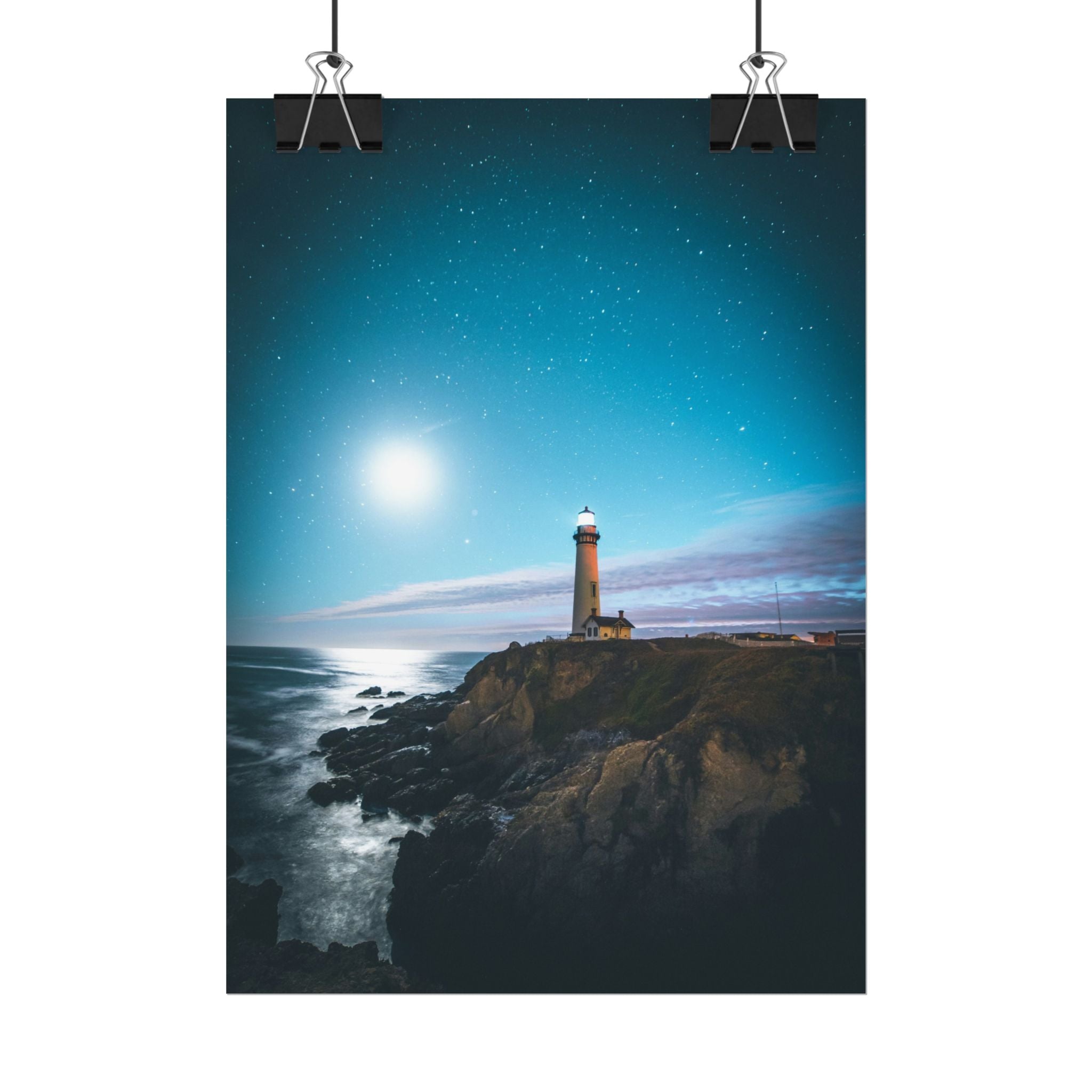 lighthouse-on-rock-poster-print-coastal-wall-art-nautical-wall-decor-beach-house-decoration-seaside-wall-ocean-wall-art