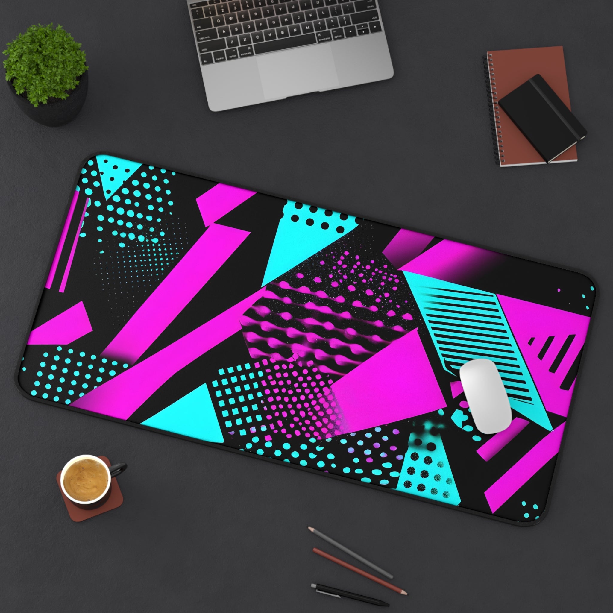 abstract-synthwave-neon-gaming-mouse-pad-for-retro-desk-decor-retro-neon-desk-pad-with-synthwave-design-colorful-desk-mat