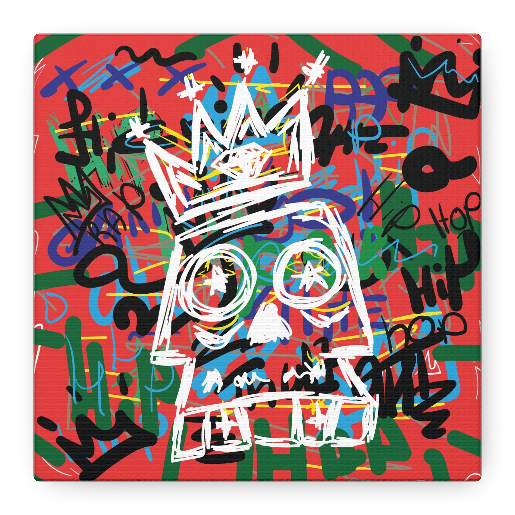 canvas-print-skull-with-crown-hip-hop-doodle-living-room-decor-graffiti-art-wall-art-poster-home-decoration-unique-gift