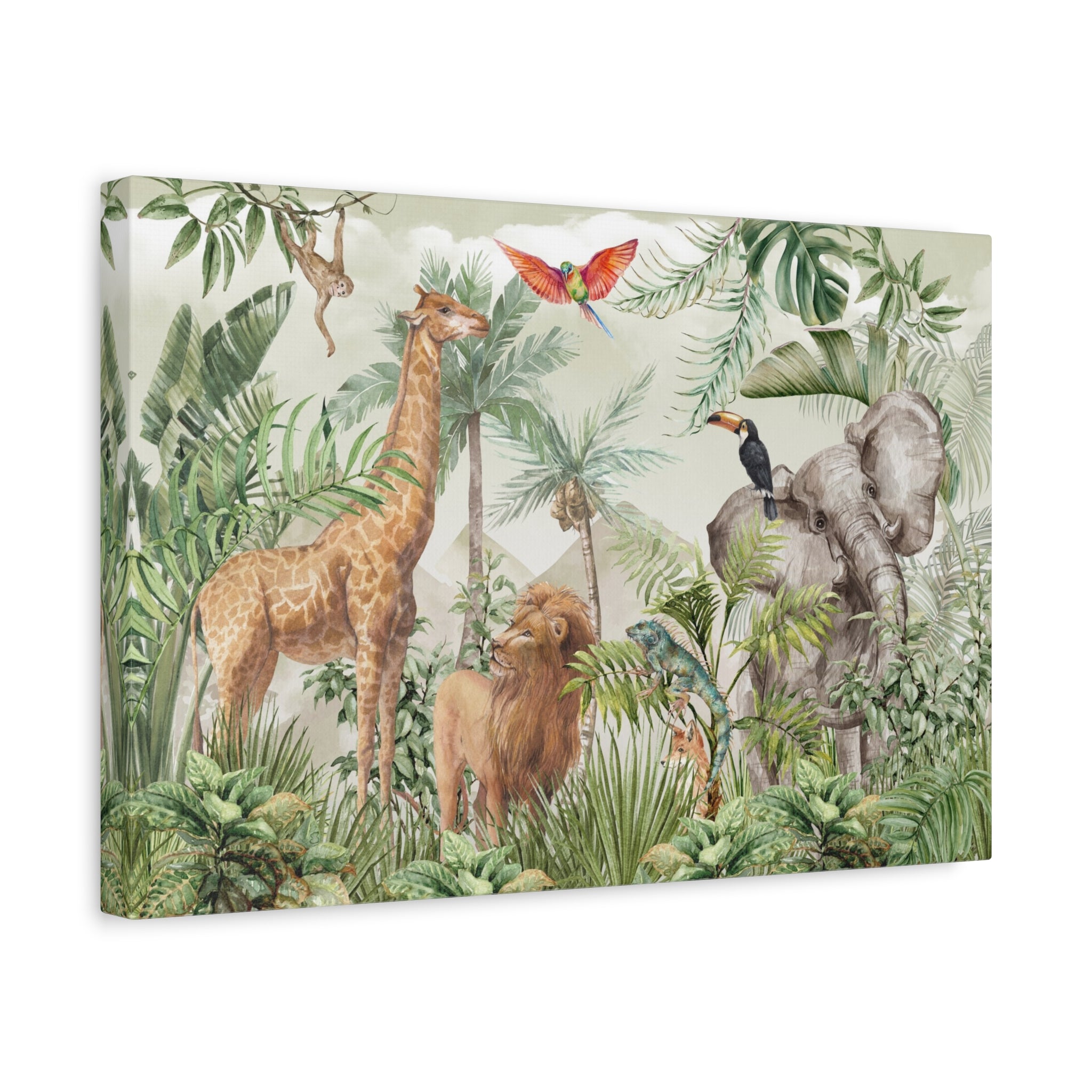 canvas-wall-art-jungle-safari-nursery-decor-safari-print-nursery-art-woodland-nursery-decoration-baby-nursery-safari-prints