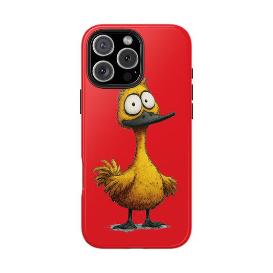 Quirky Funny Duck iPhone Tough Case - Kawaii Animal Phone Cover - Protective Phone Cover - Yellow iPhone Case
