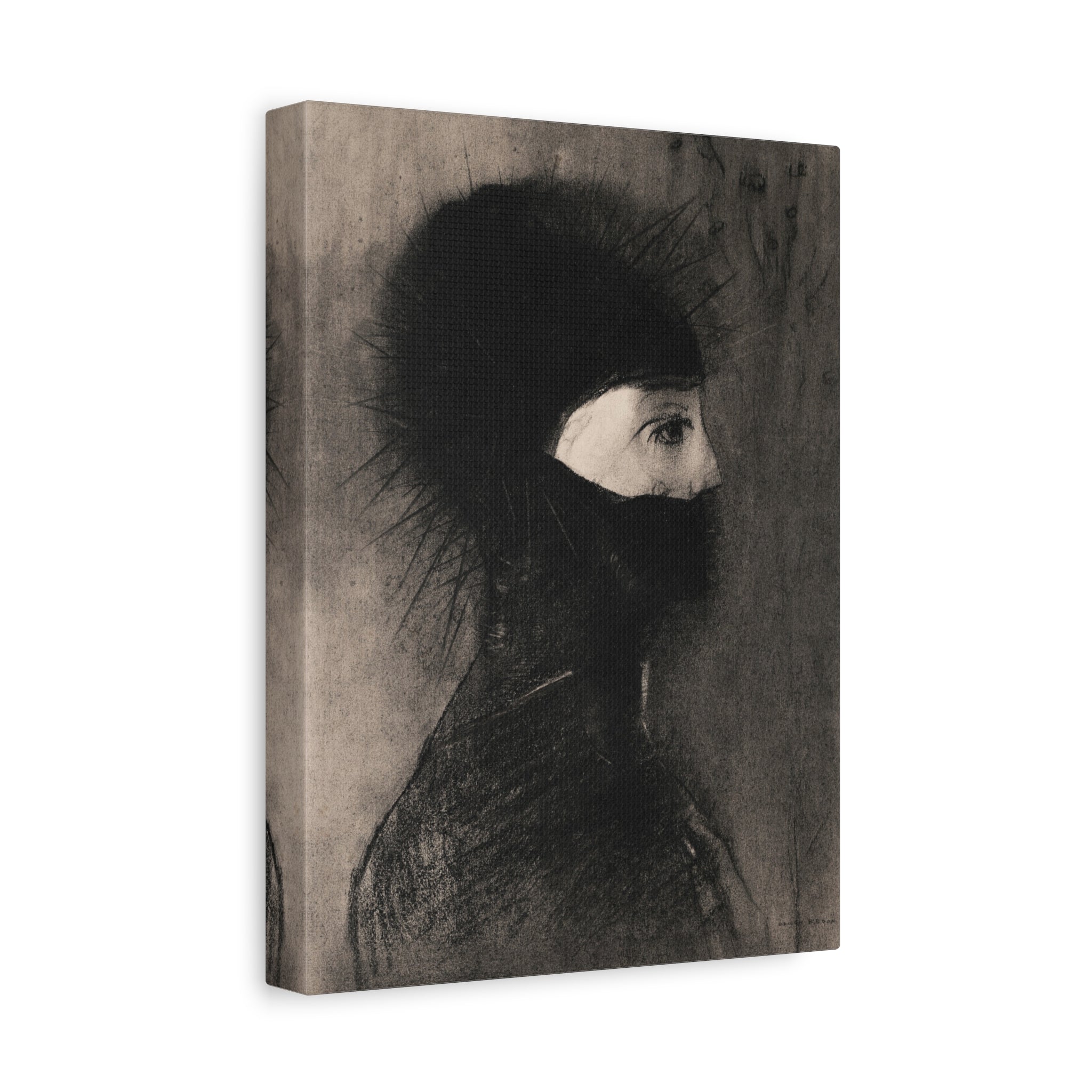 canvas-wall-art-armor-by-odilon-redon-vintage-woman-illustration-post-impressionism-art-wall-decor-matte-canvas-stretched