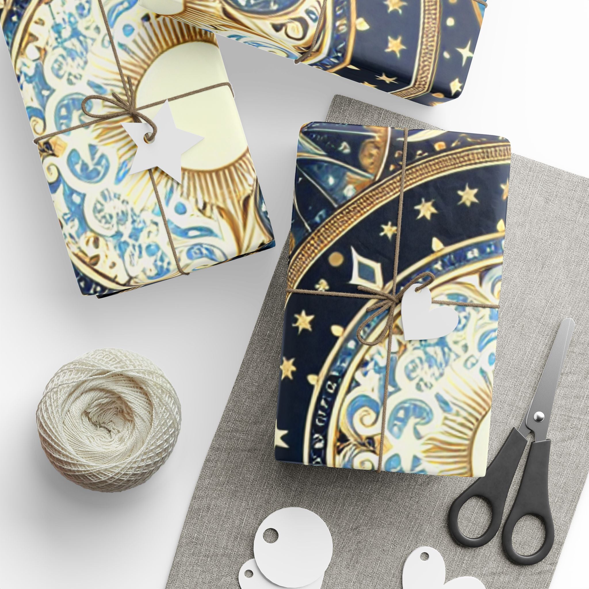 moon-and-stars-wrapping-paper-celestial-gift-wrap-night-sky-presents-space-theme-party-supplies-galaxy-gift-packaging